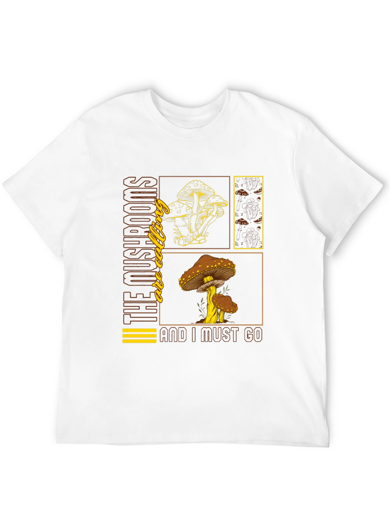 Mushroom Calling Graphic T-Shirt - Nature Lover Tee