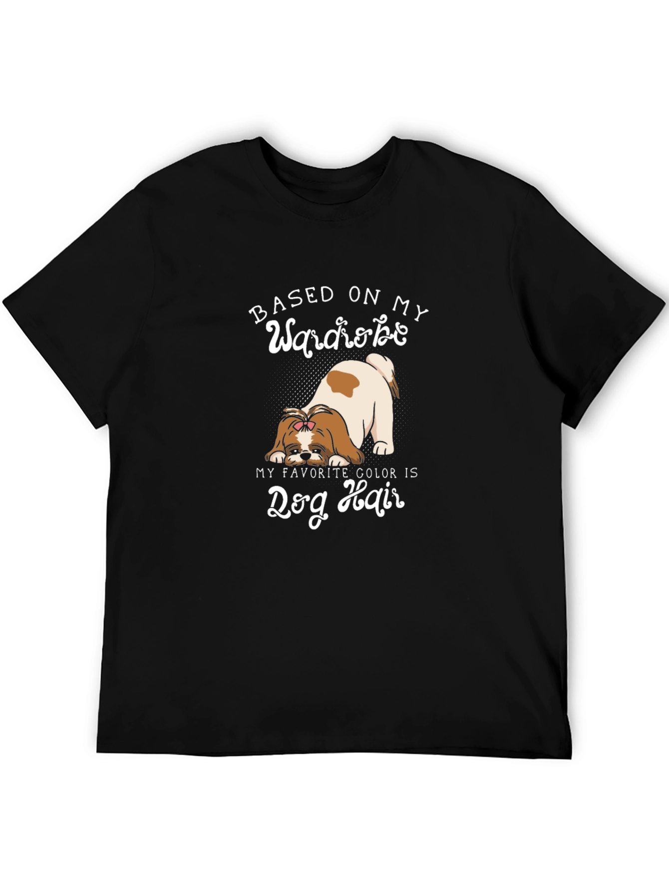 Dog Hair Wardrobe Black T-Shirt