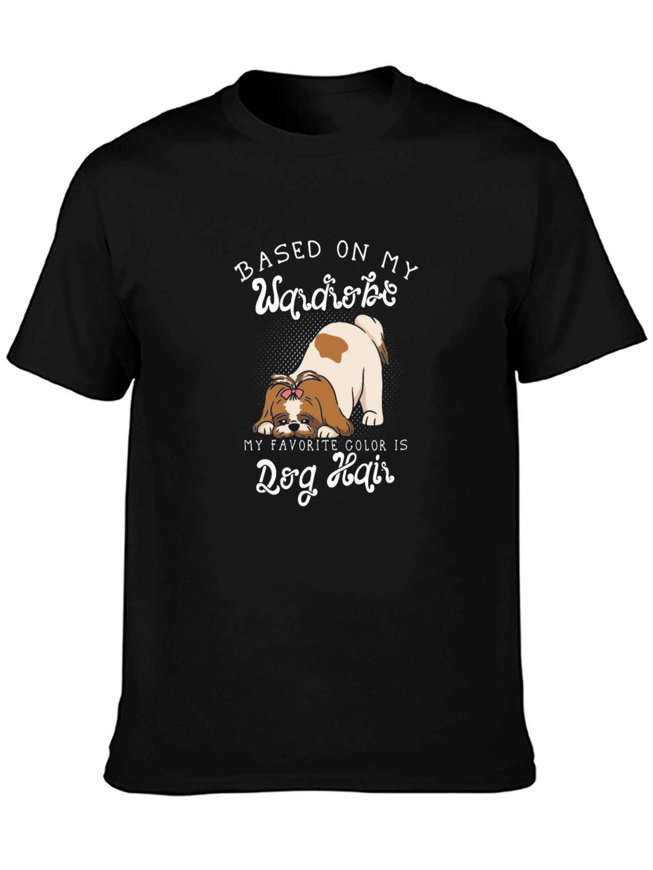 Dog Hair Wardrobe Black T-Shirt