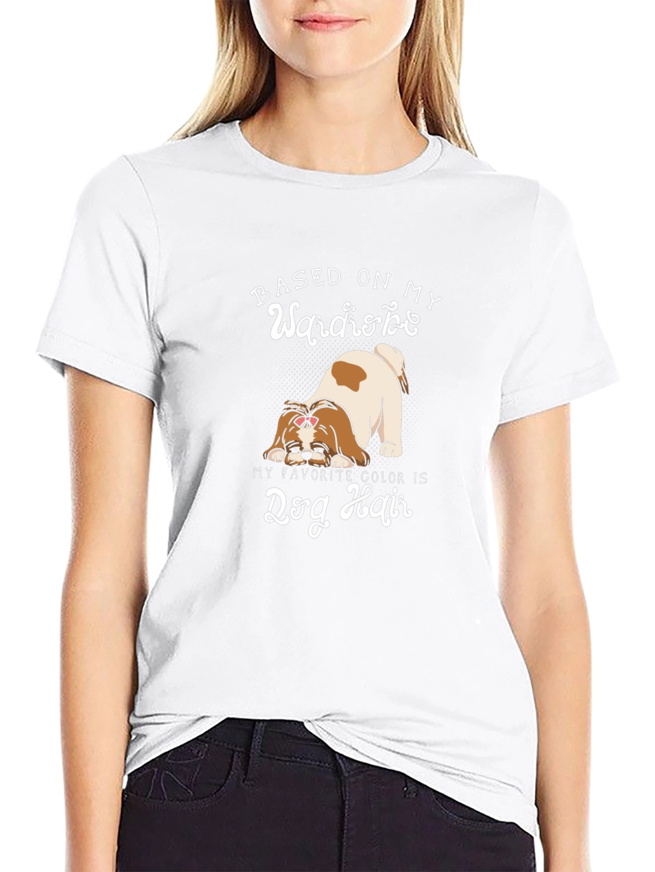 Dog Hair Wardrobe Black T-Shirt