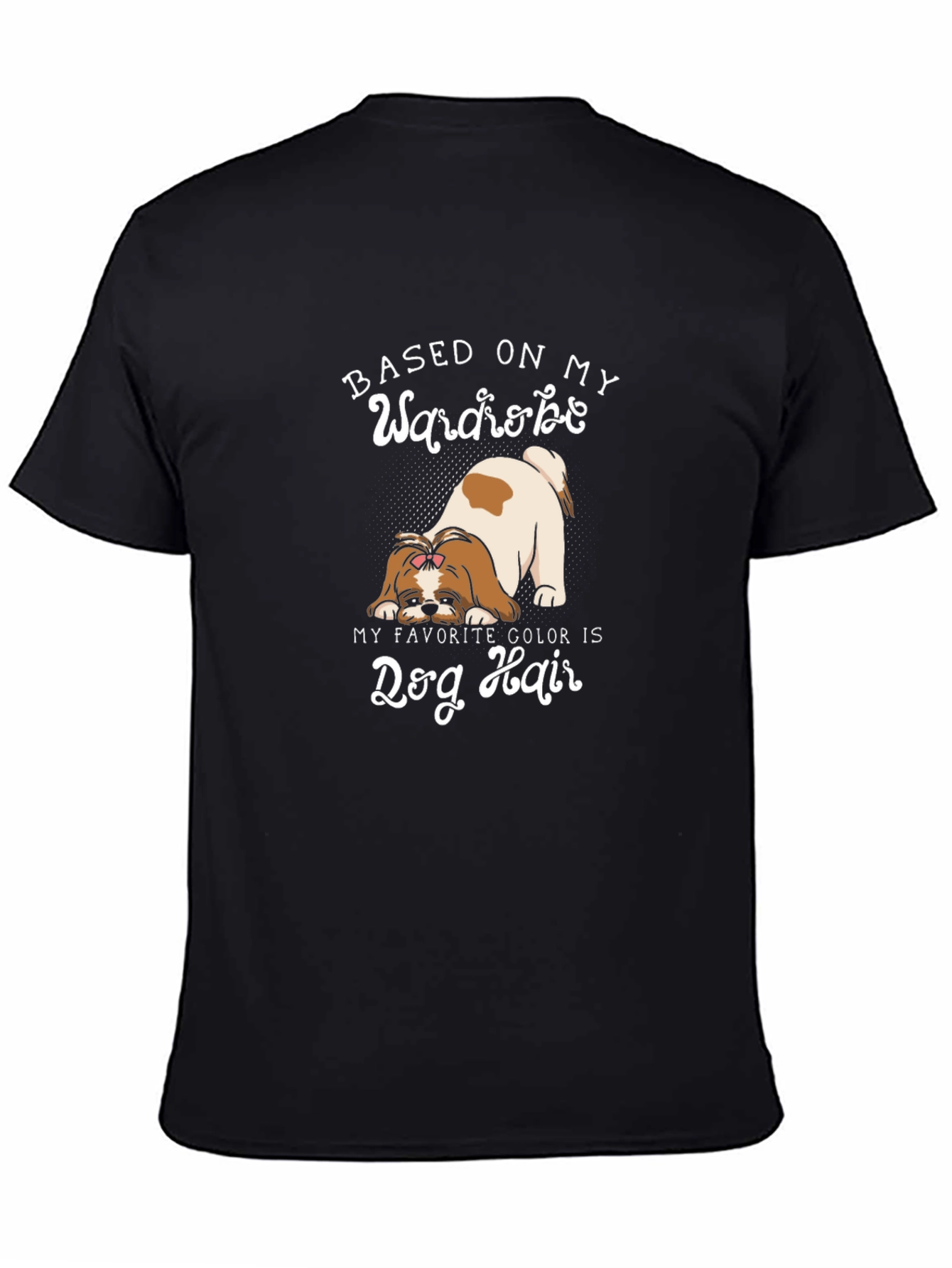 Dog Hair Wardrobe Black T-Shirt