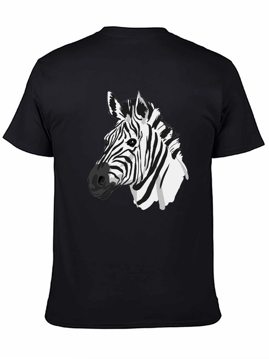 Zebra Graphic Tee - Black Casual T-Shirt
