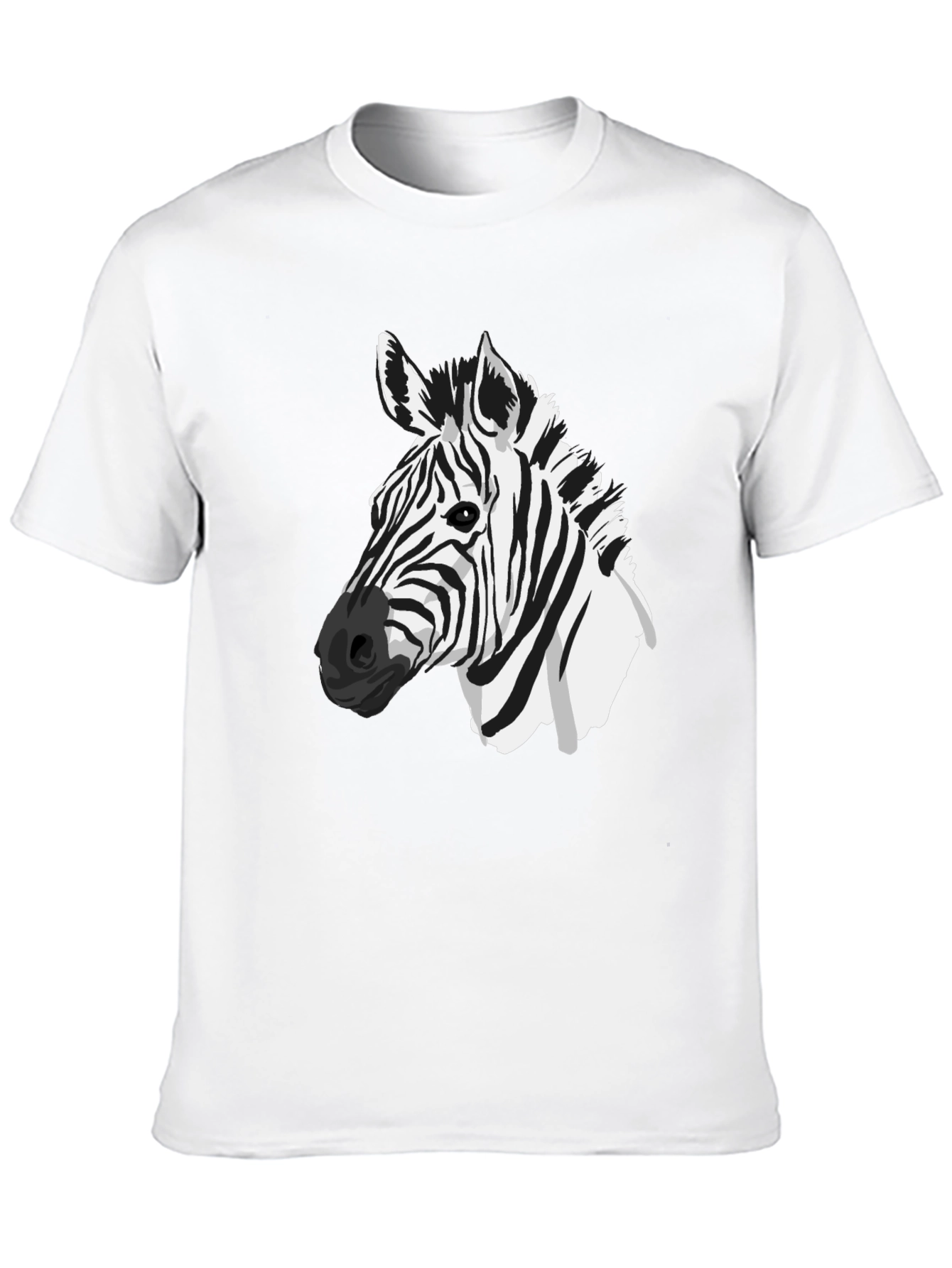 Zebra Graphic Tee - Black Casual T-Shirt