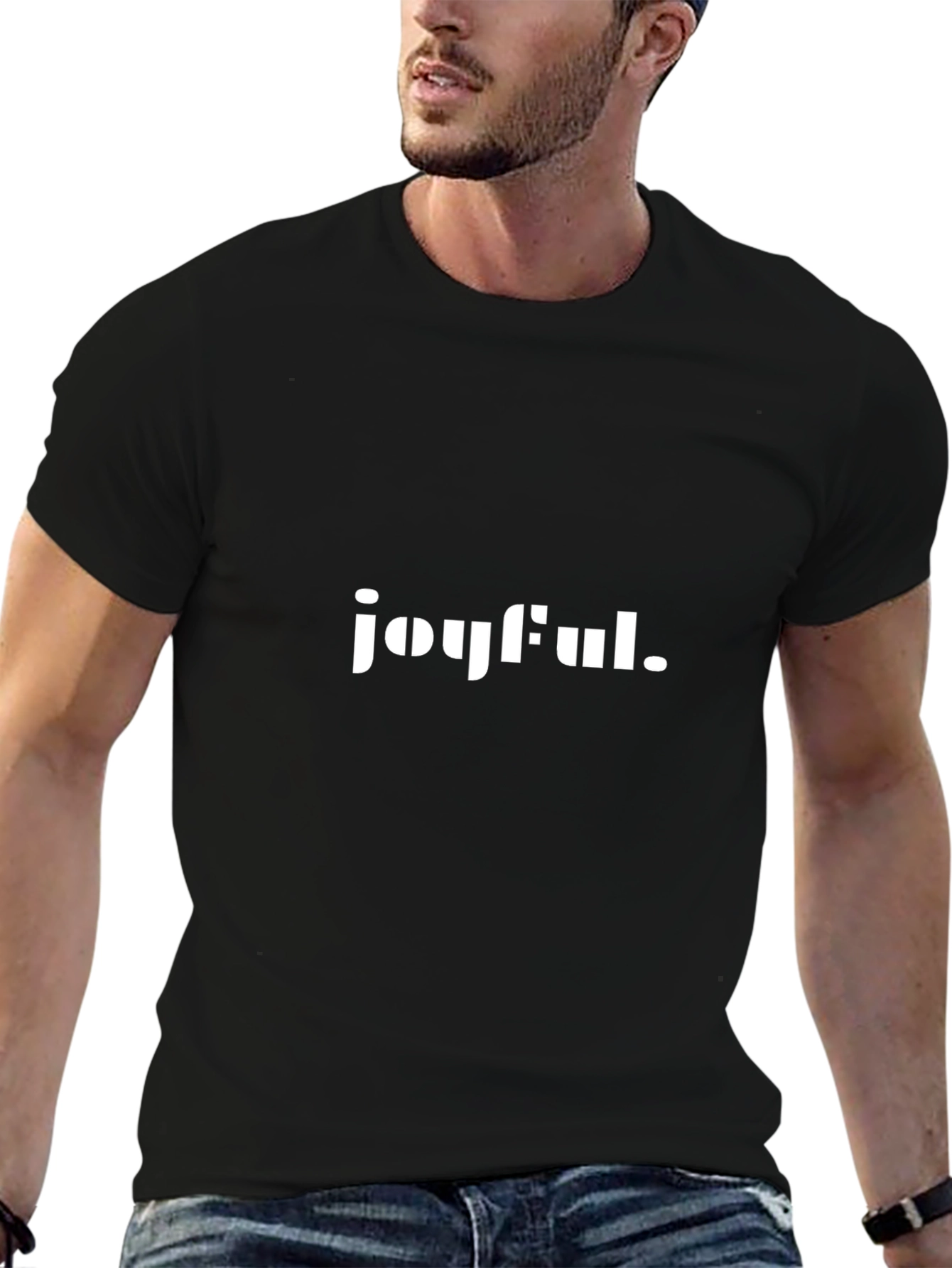 Joyful Graphic Black T-Shirt