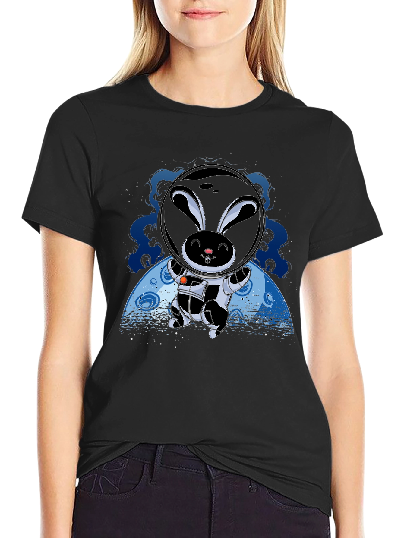 Astronaut Bunny T-Shirt - Space Rabbit Graphic Tee