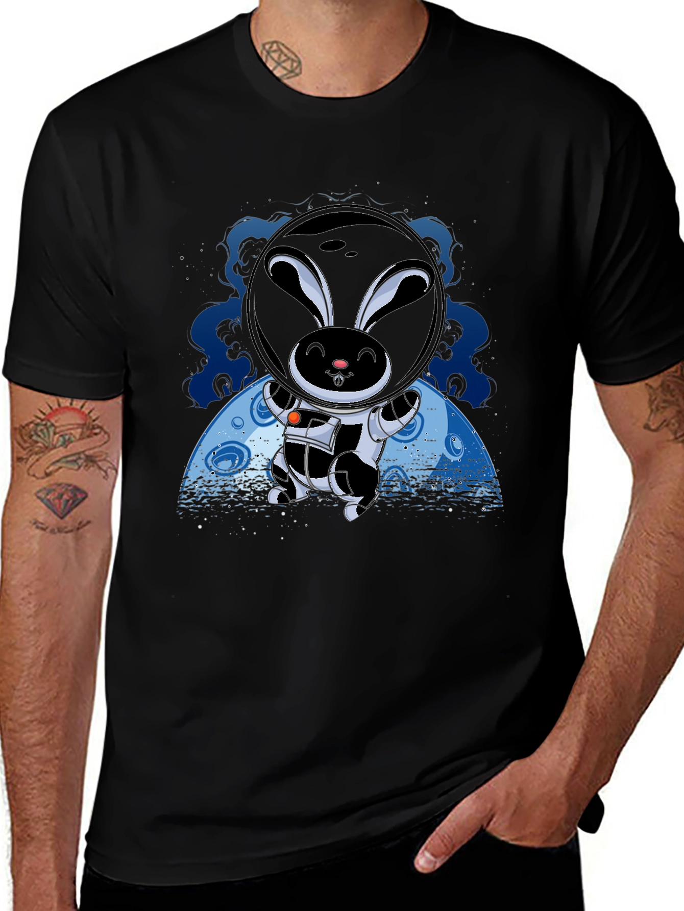 Astronaut Bunny T-Shirt - Space Rabbit Graphic Tee