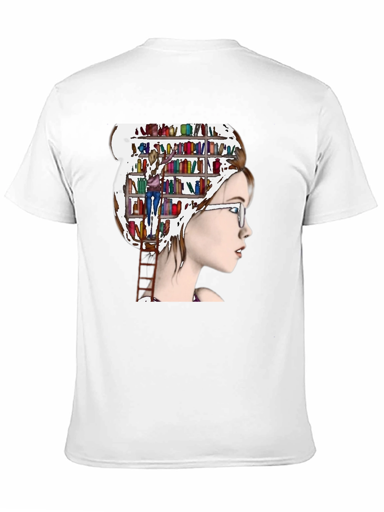 Book Lover T-Shirt - Womans Mind Library Design