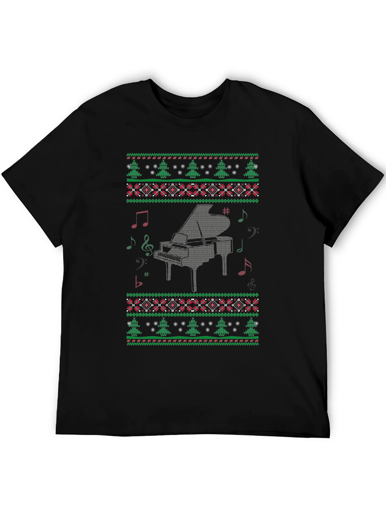 Piano Christmas Sweater T-Shirt