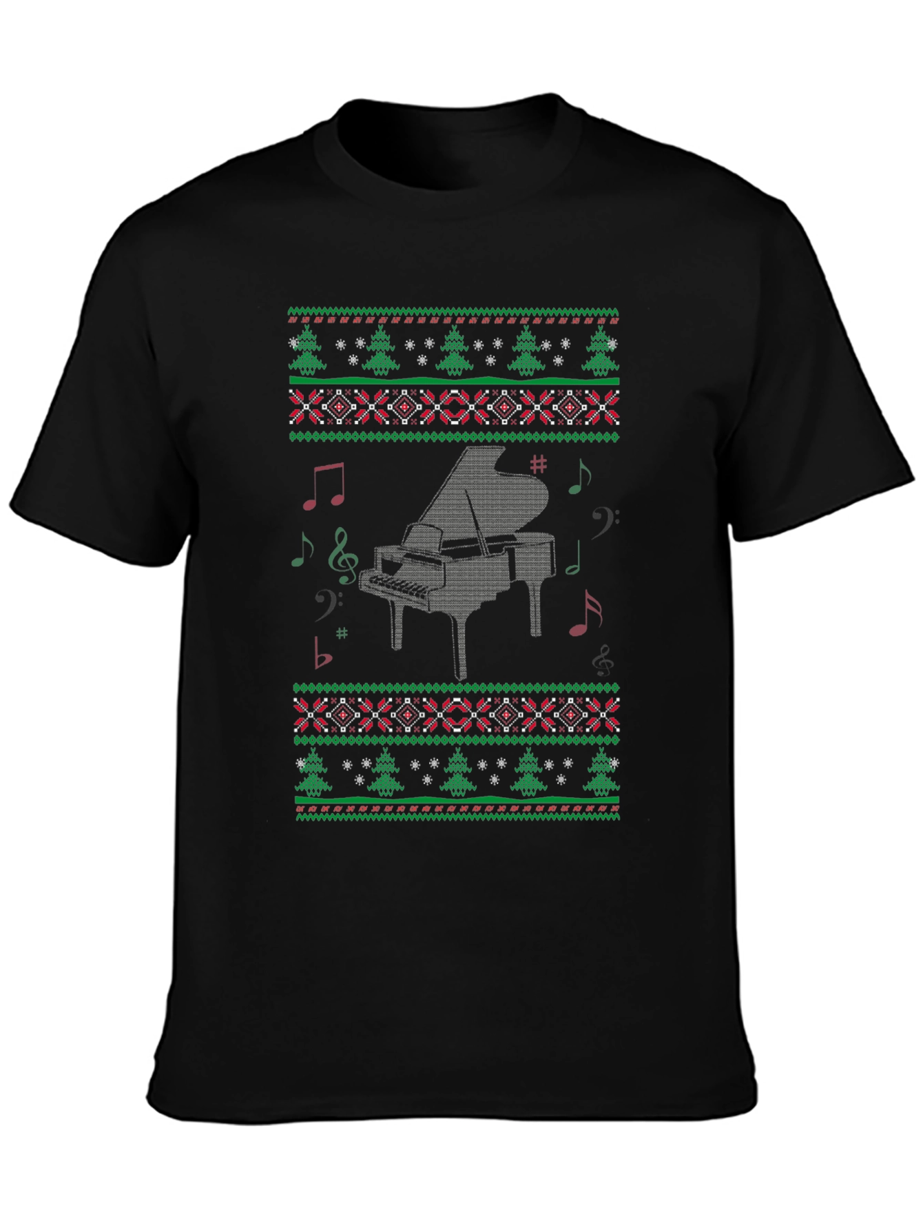 Piano Christmas Sweater T-Shirt