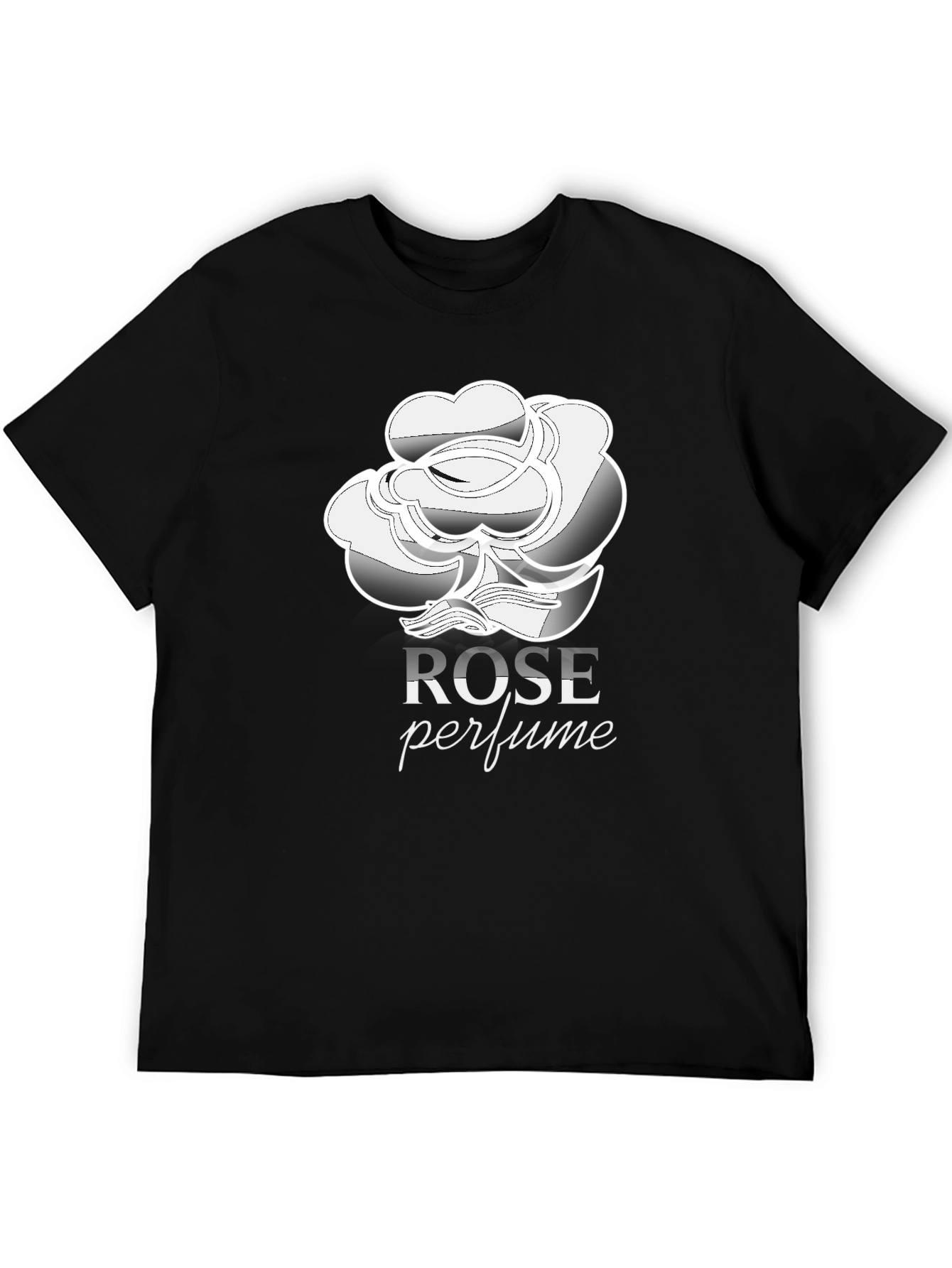 Rose Perfume Black T-Shirt