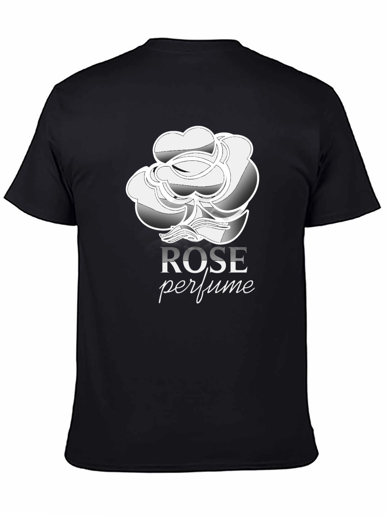 Rose Perfume Black T-Shirt