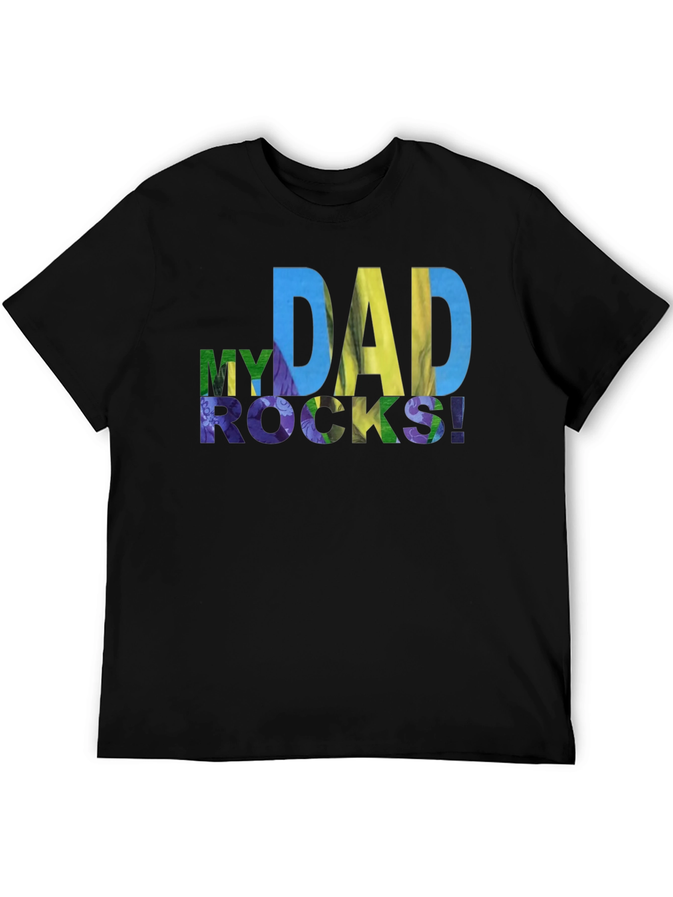 My Dad Rocks! Graphic Tee - Mens Black T-Shirt