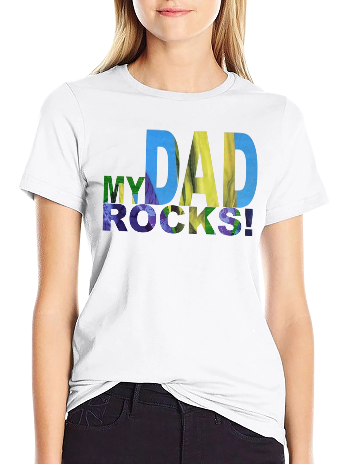 My Dad Rocks! Graphic Tee - Mens Black T-Shirt