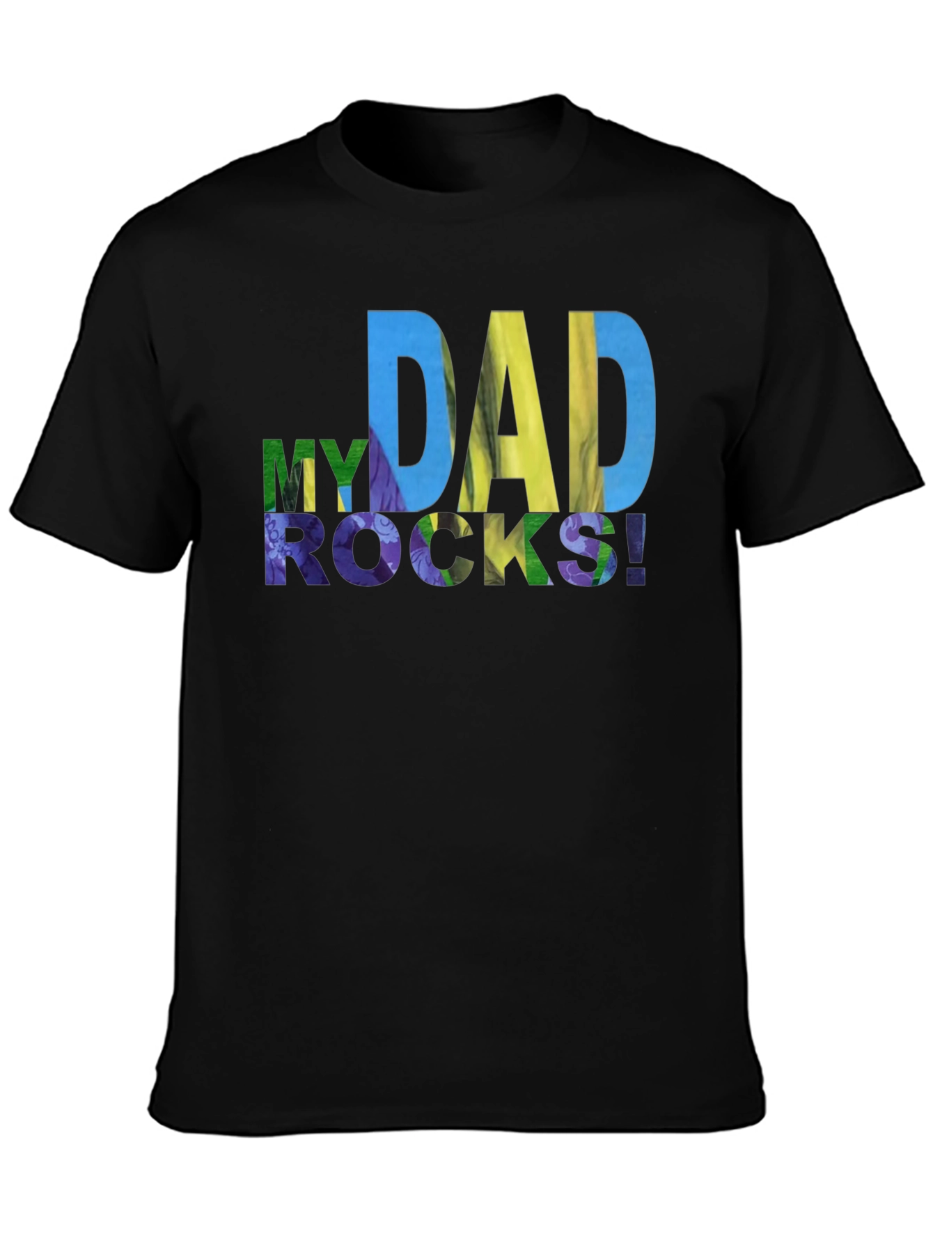 My Dad Rocks! Graphic Tee - Mens Black T-Shirt