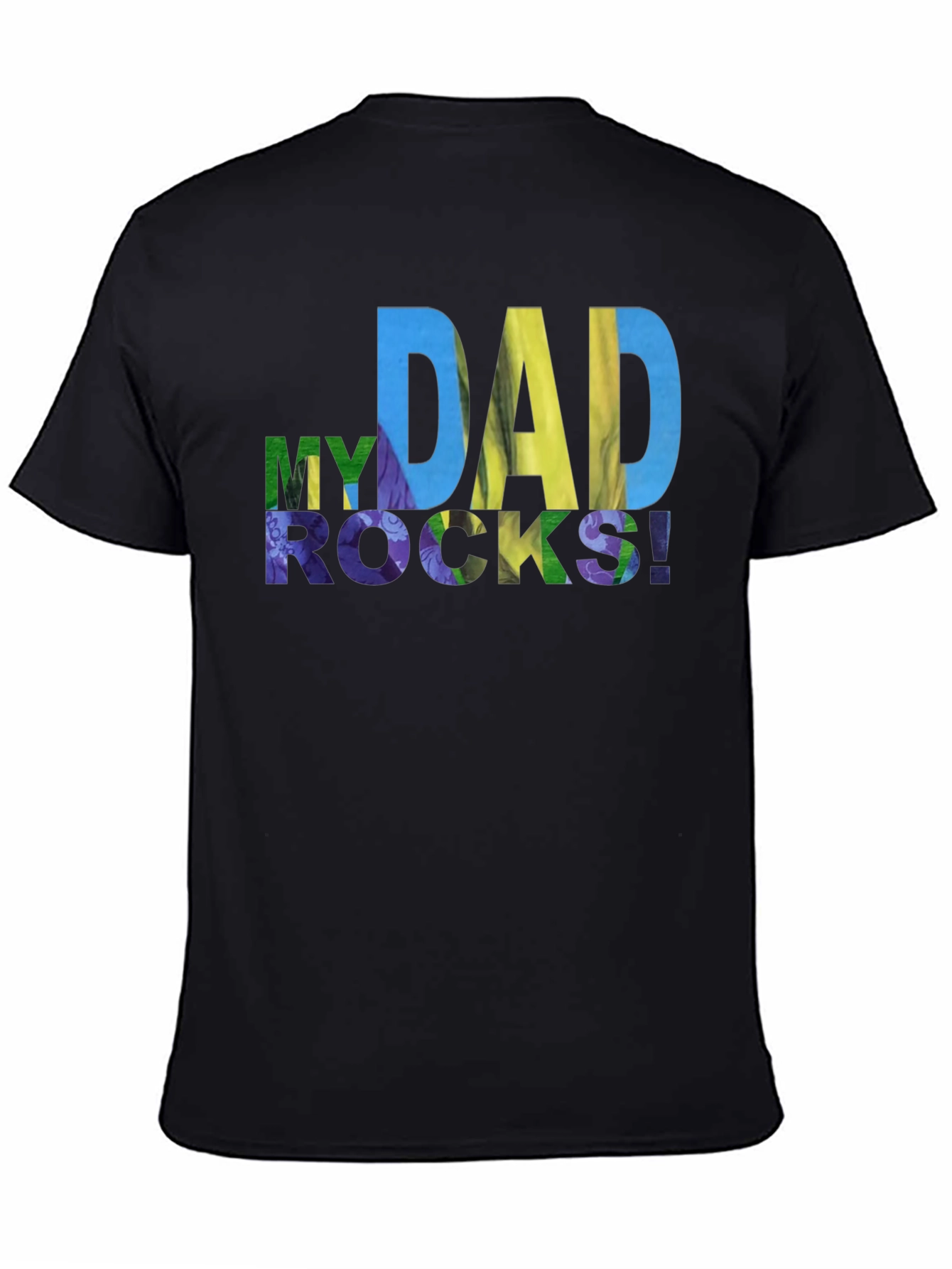 My Dad Rocks! Graphic Tee - Mens Black T-Shirt