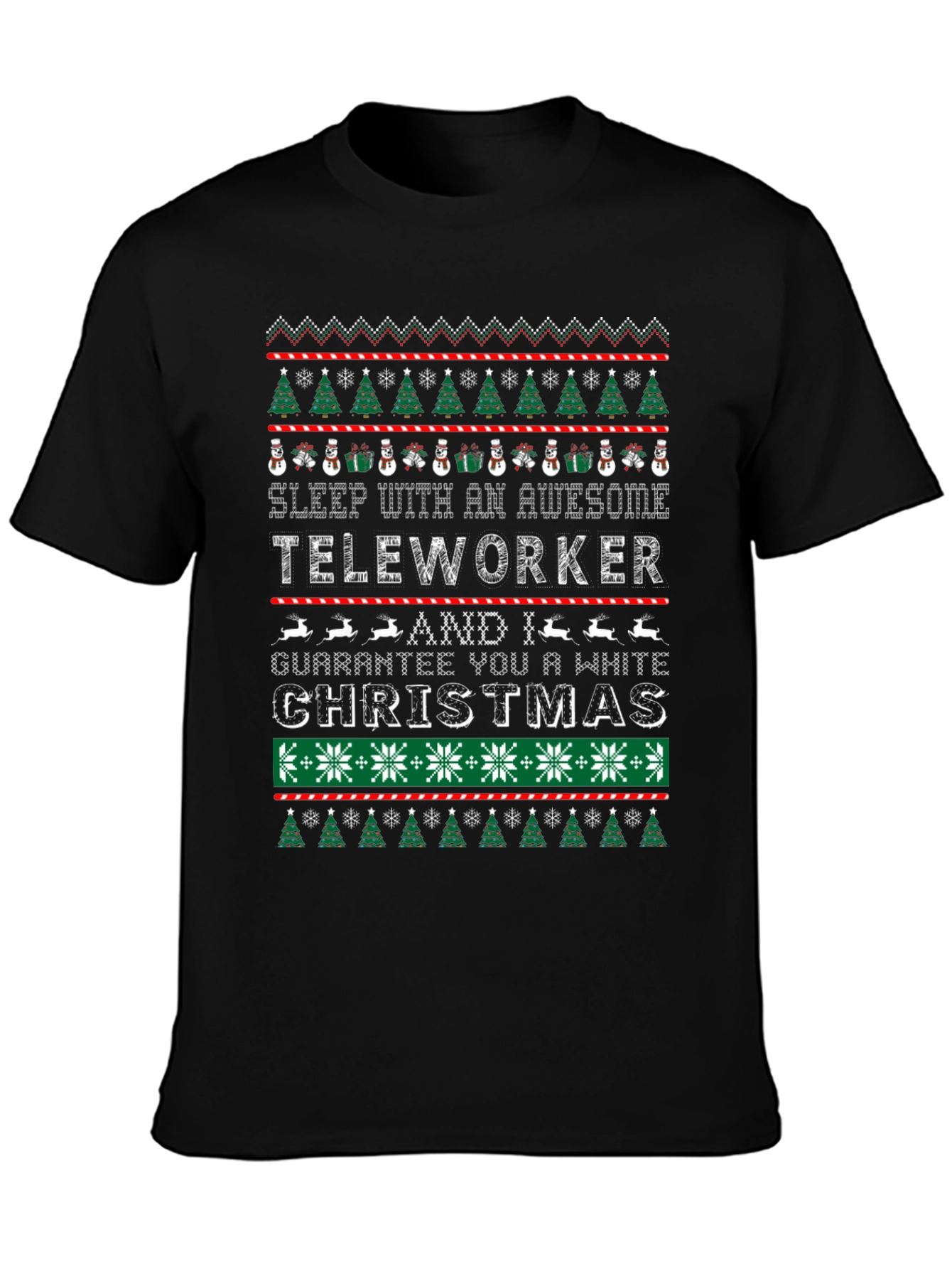 Awesome Teleworker Ugly Christmas T-Shirt