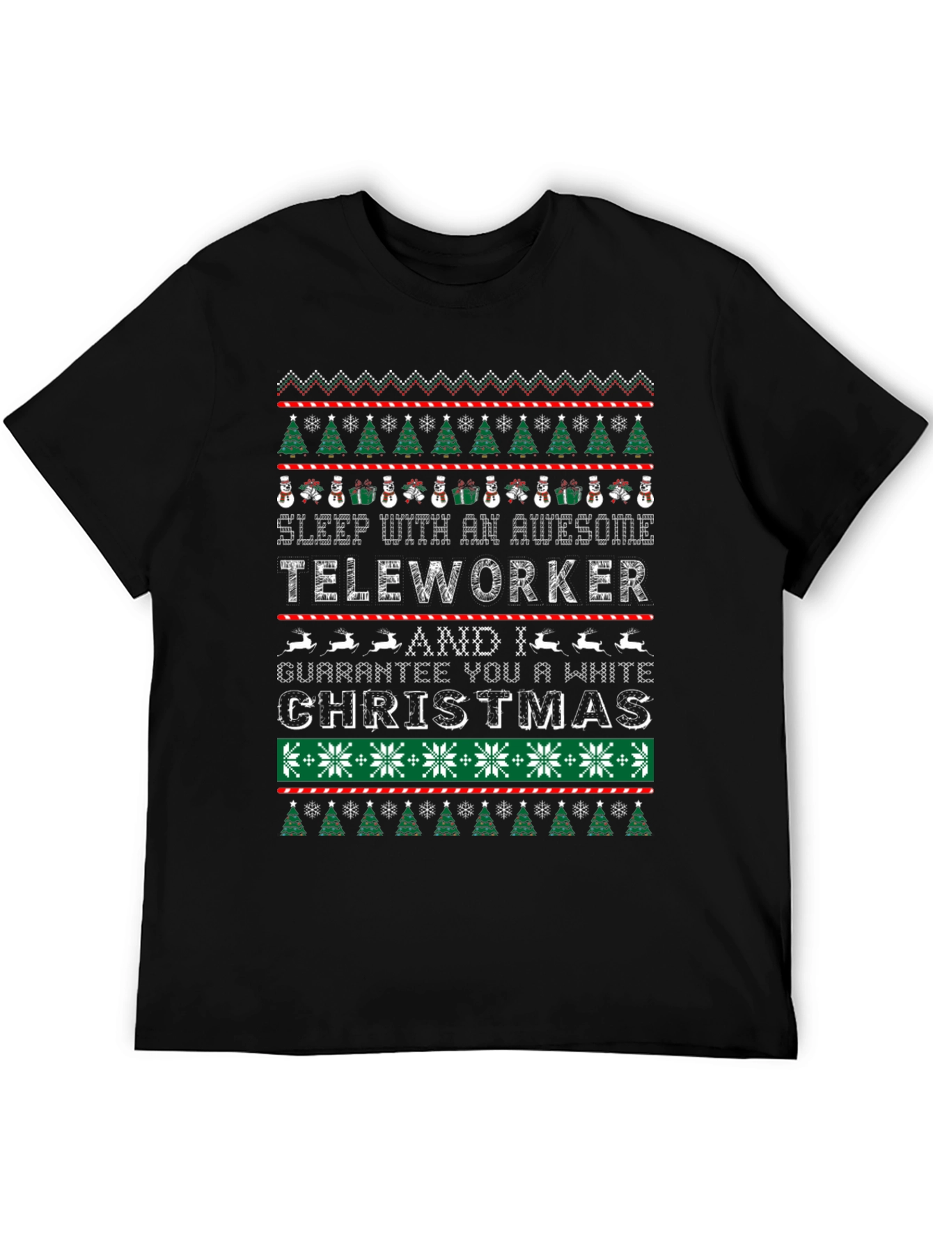 Awesome Teleworker Ugly Christmas T-Shirt
