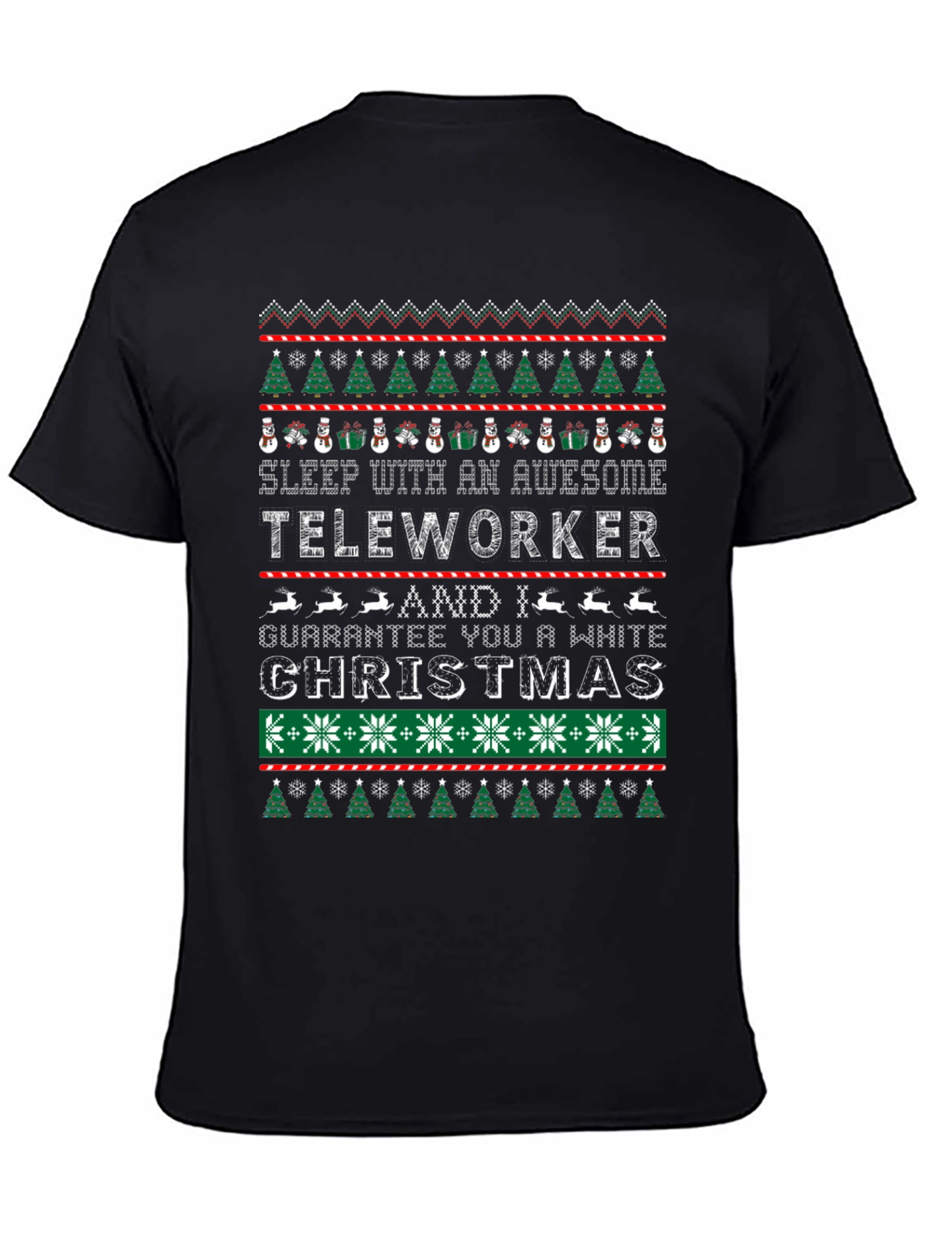 Awesome Teleworker Ugly Christmas T-Shirt