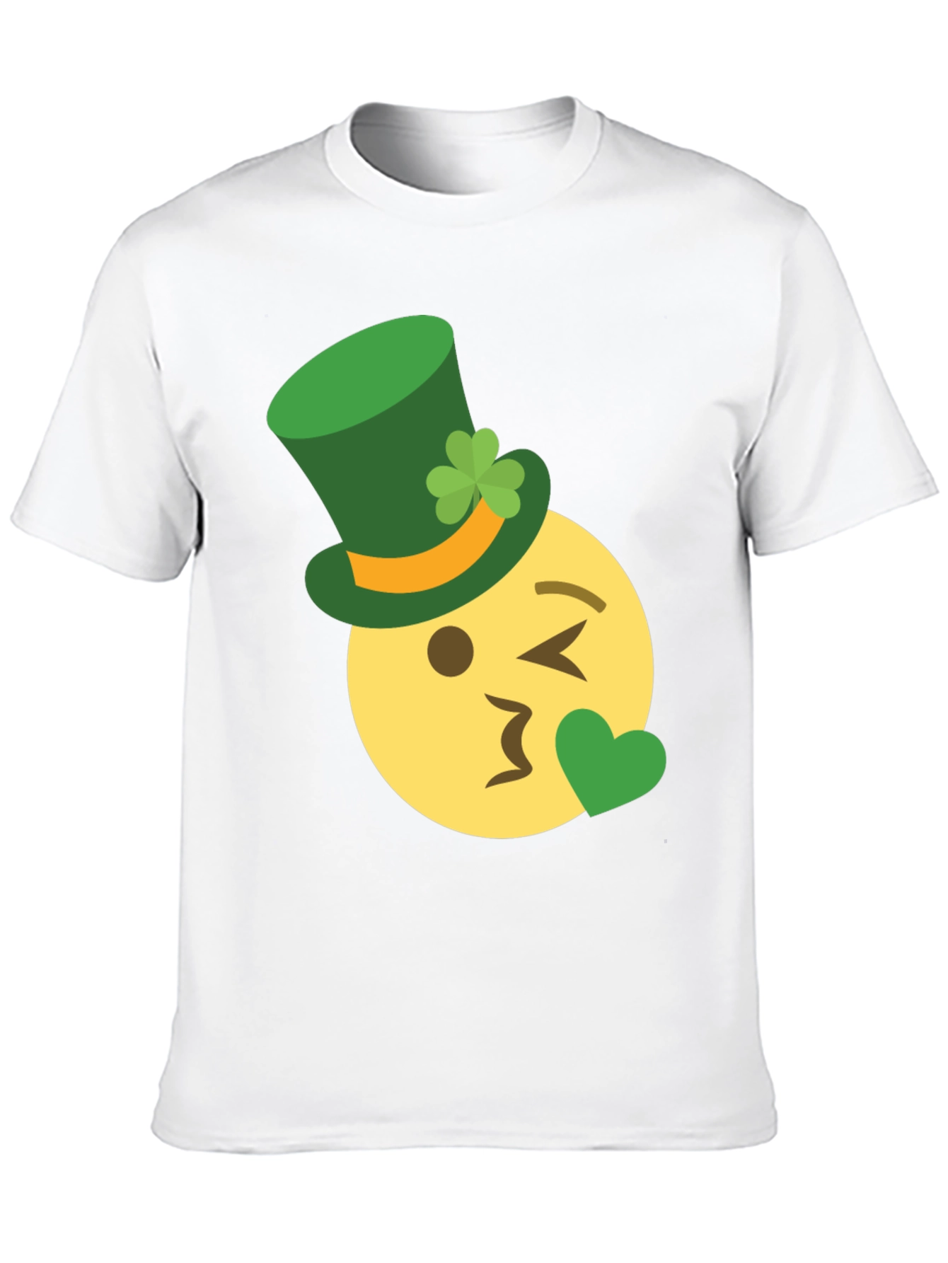 St. Patricks Day Emoji Kiss T-Shirt