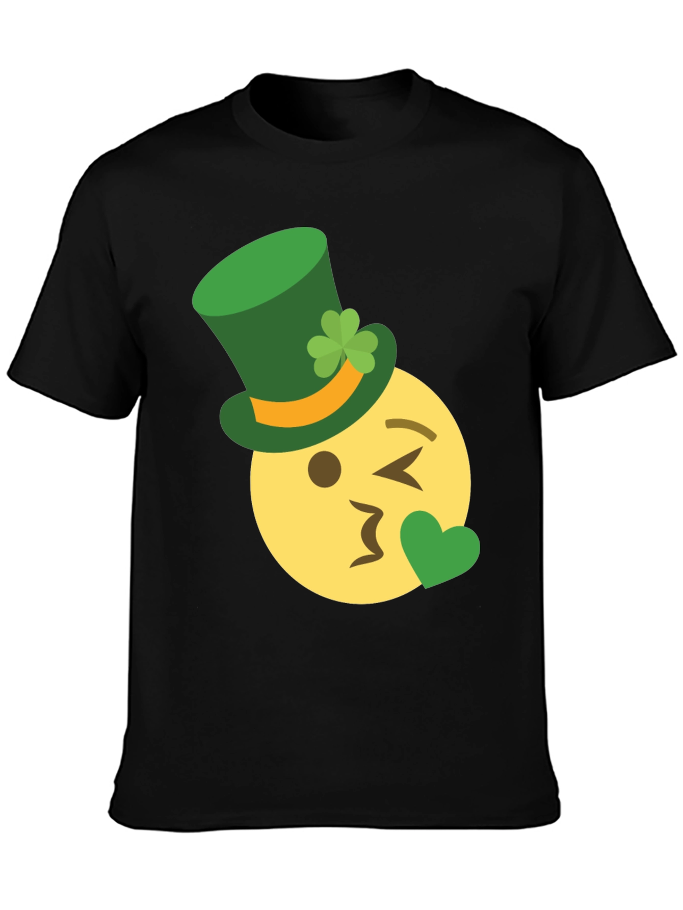 St. Patricks Day Emoji Kiss T-Shirt