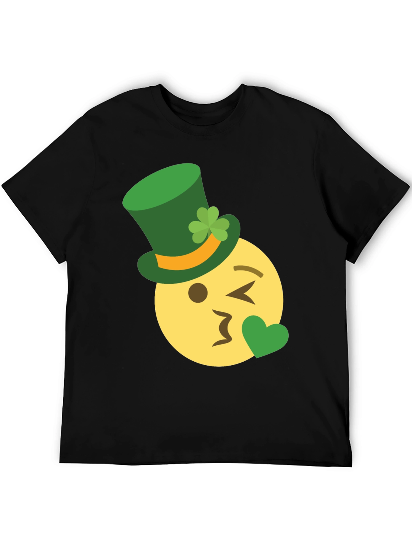 St. Patricks Day Emoji Kiss T-Shirt