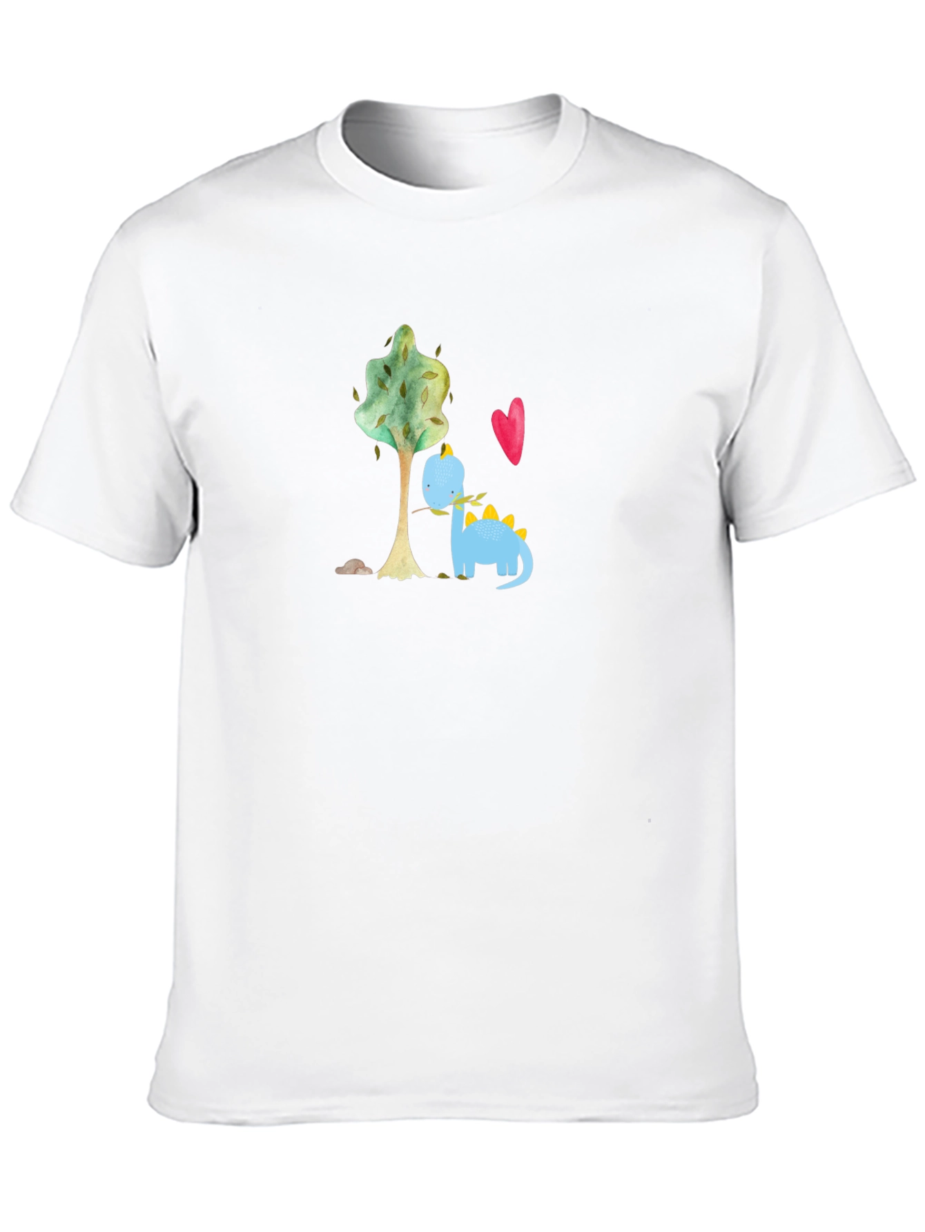 Cute Dino Graphic Tee - Black Cotton T-Shirt
