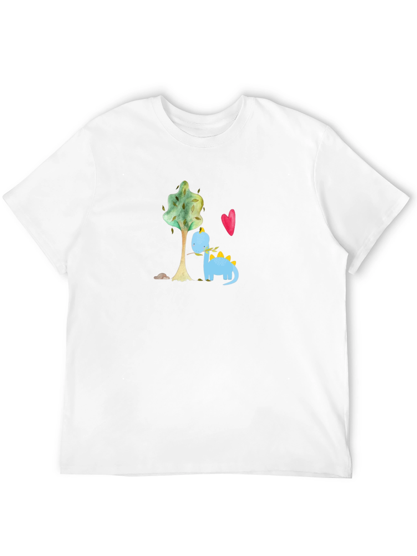 Cute Dino Graphic Tee - Black Cotton T-Shirt