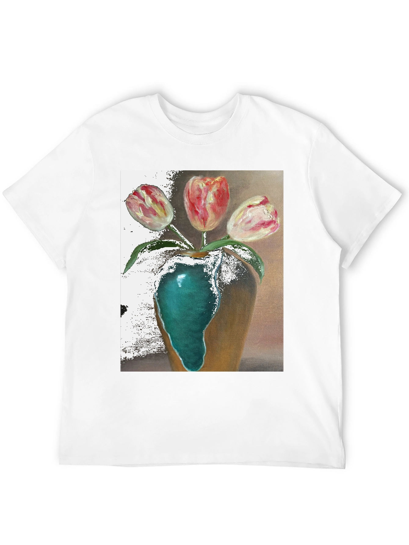 Tulip Vase Graphic Tee - Unique Floral Design