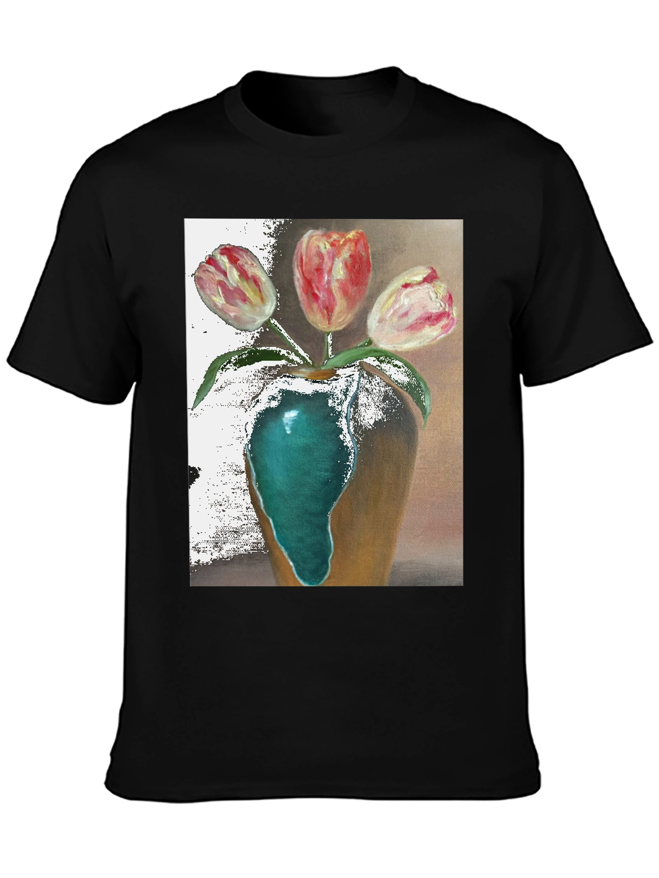 Tulip Vase Graphic Tee - Unique Floral Design