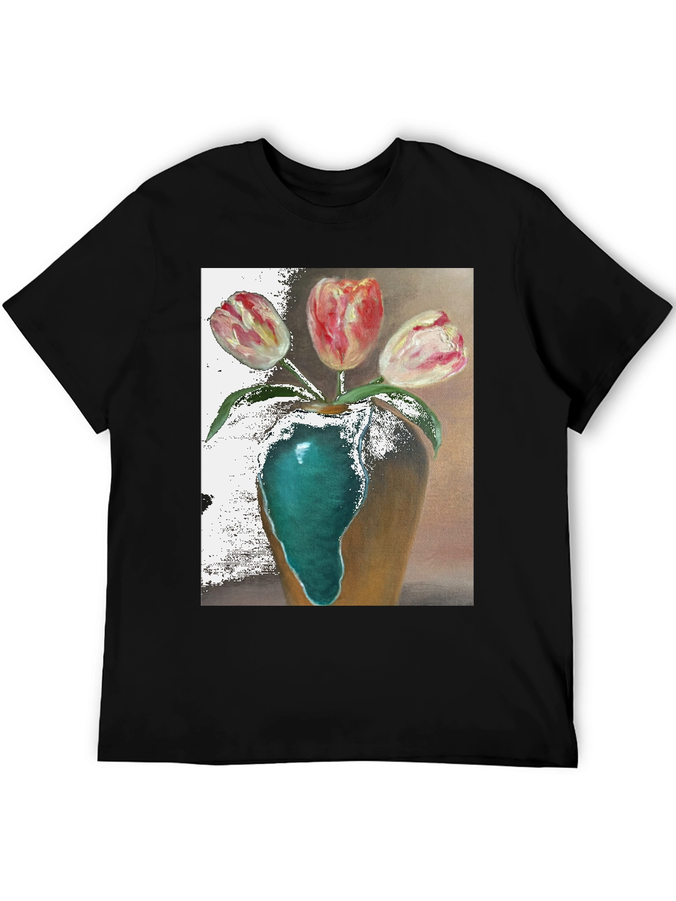 Tulip Vase Graphic Tee - Unique Floral Design