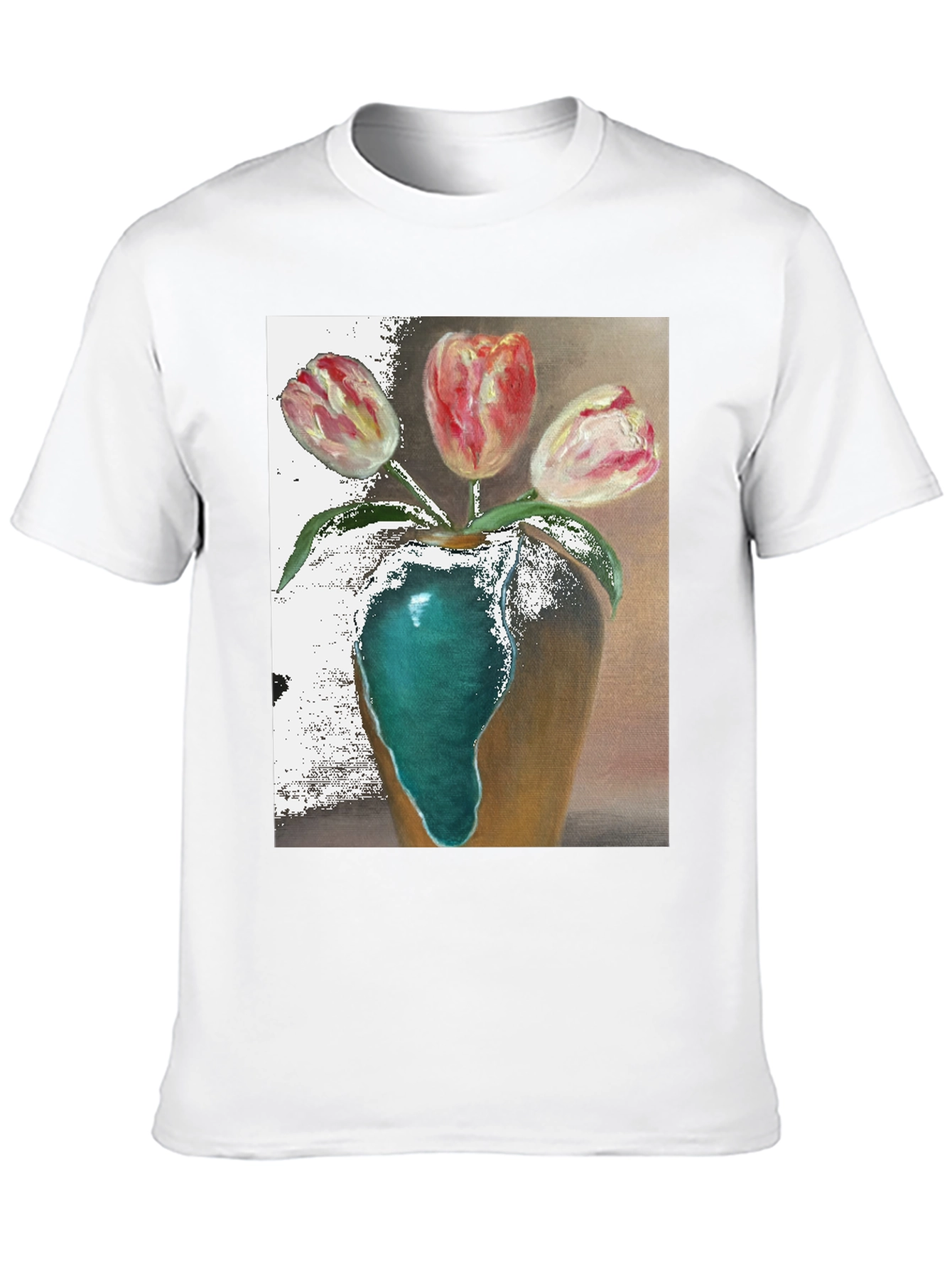 Tulip Vase Graphic Tee - Unique Floral Design