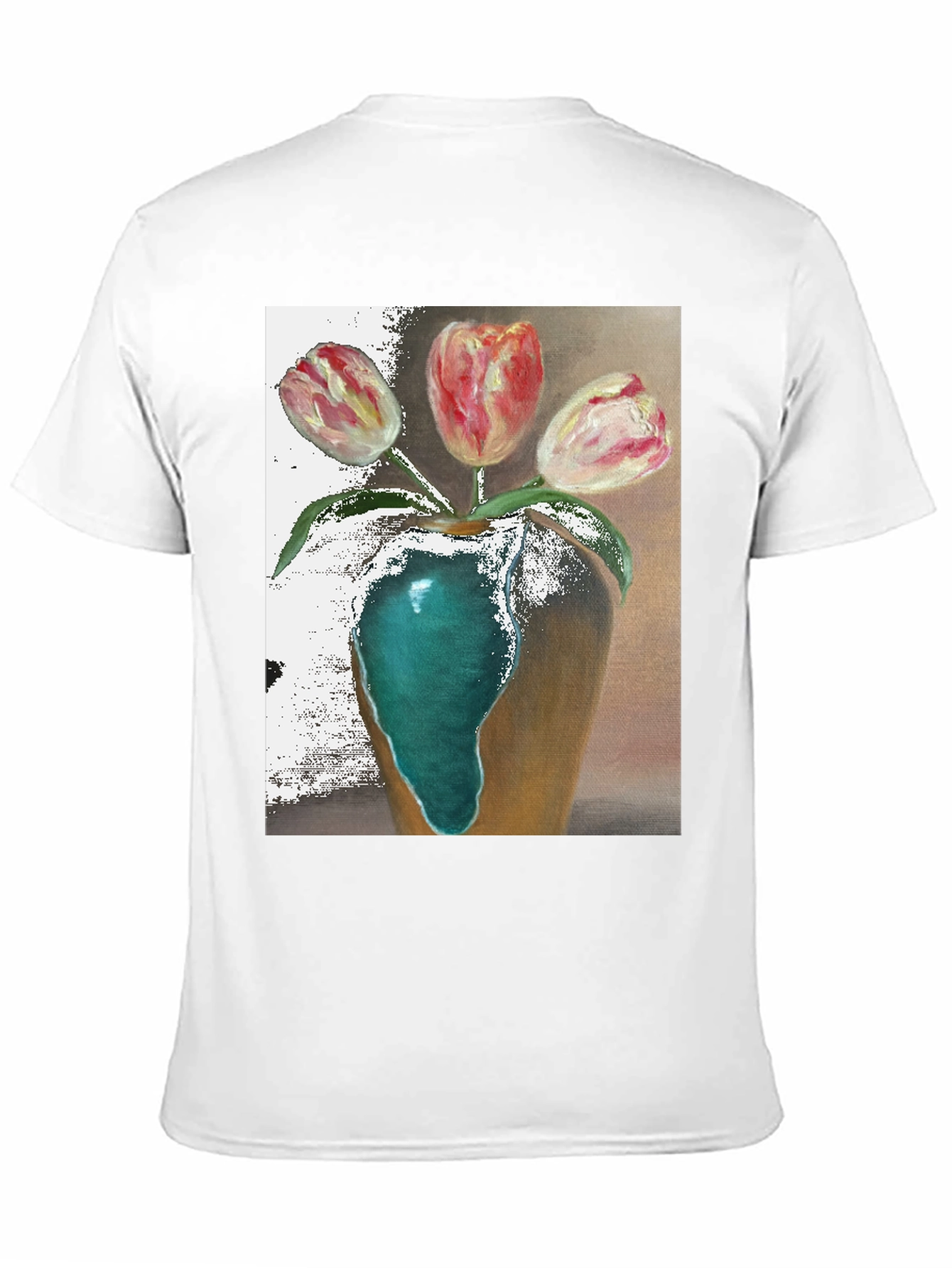 Tulip Vase Graphic Tee - Unique Floral Design