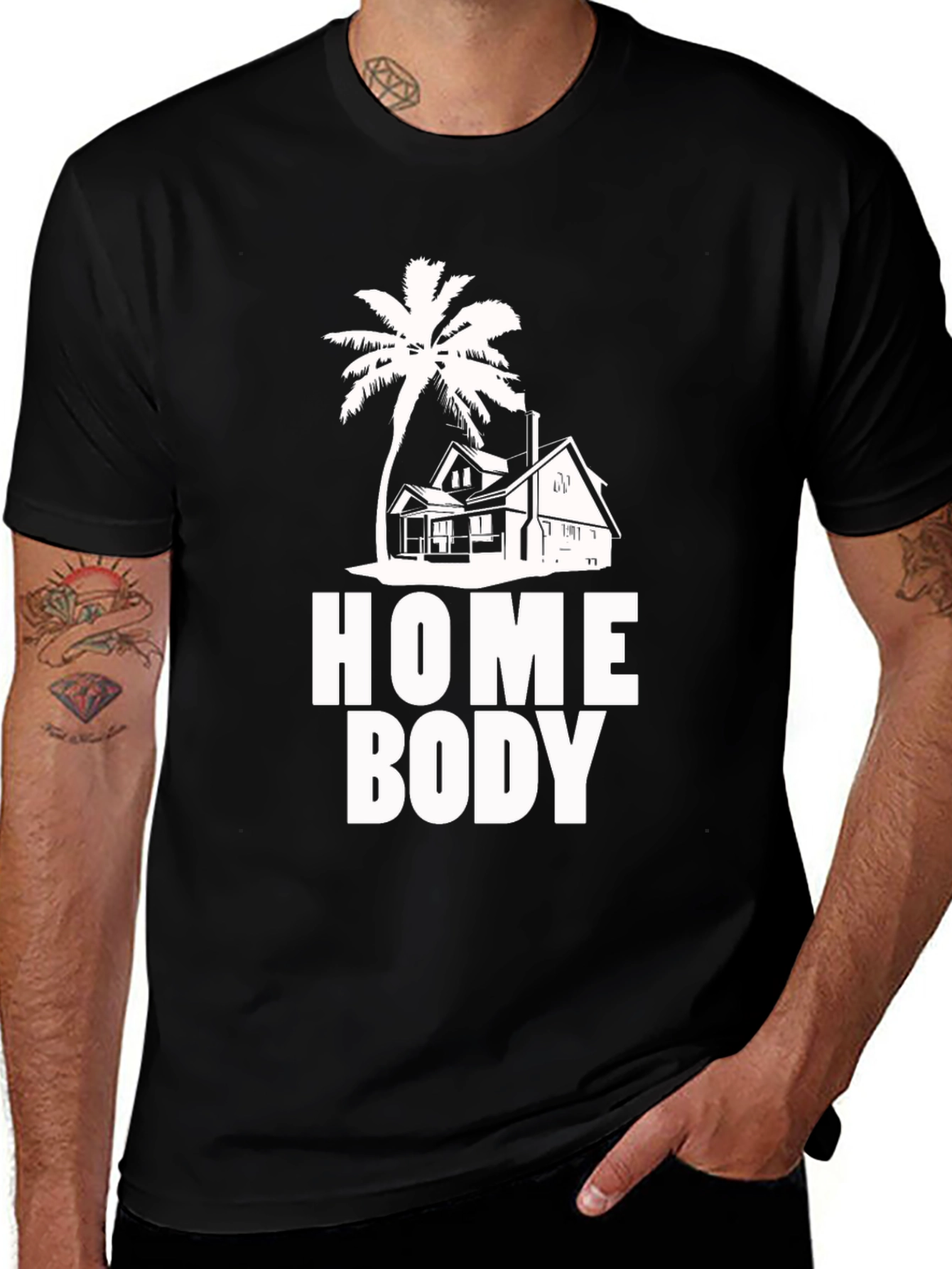 Home Body T-Shirt - Tropical Island House Tee