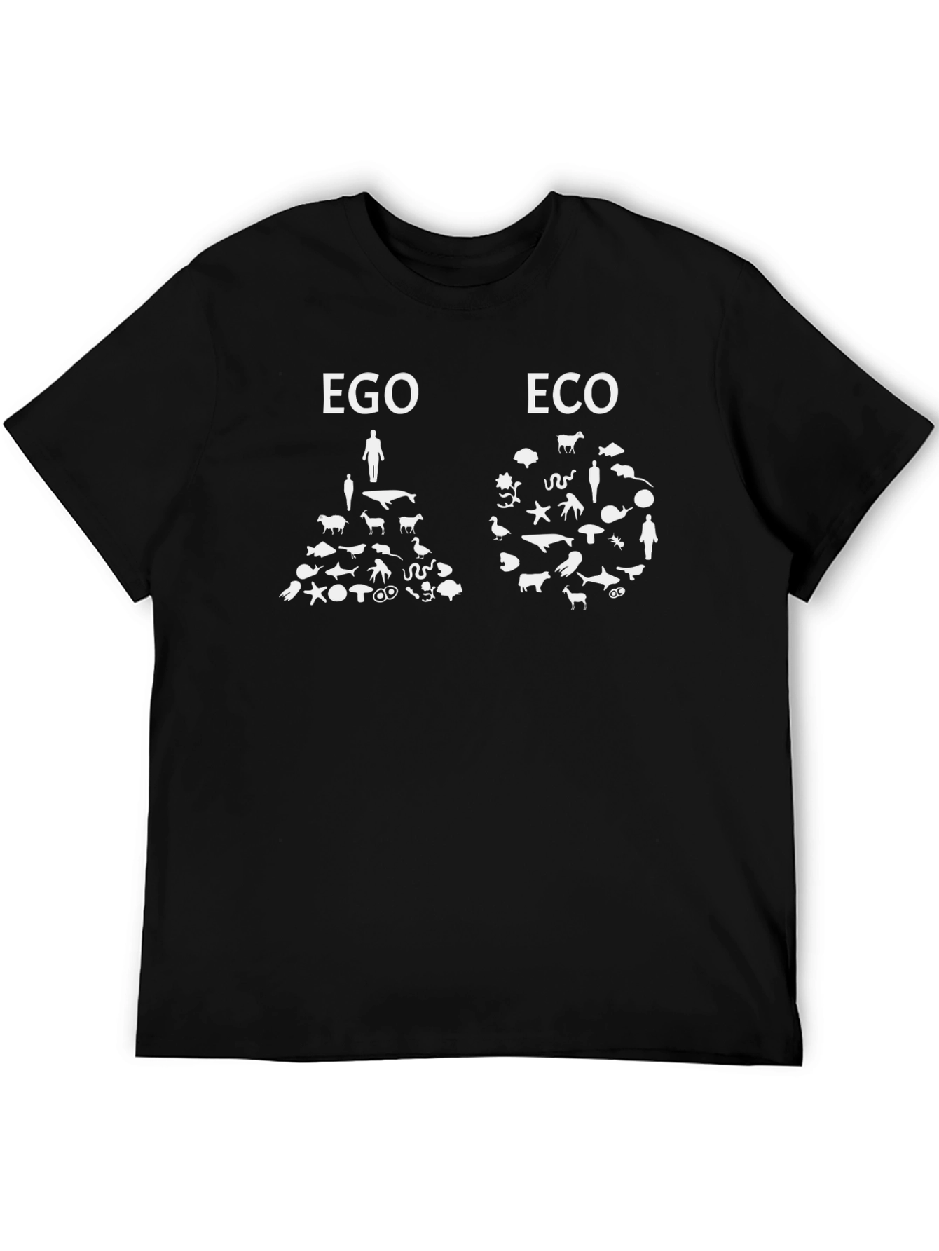 Ego vs. Eco Graphic T-Shirt - Black
