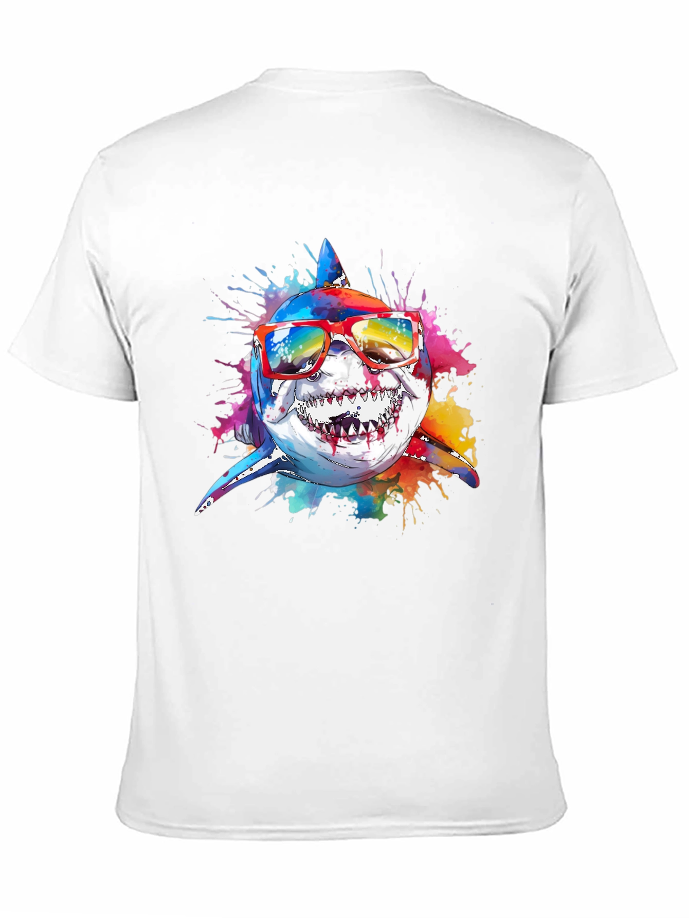 Cool Shark Graphic Tee - Black Cotton T-Shirt