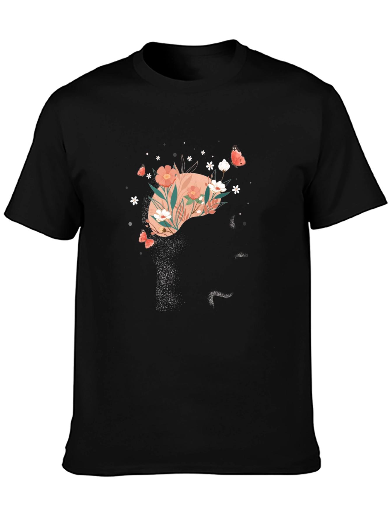 Floral Liver Graphic Tee - Cute Anatomy T-Shirt