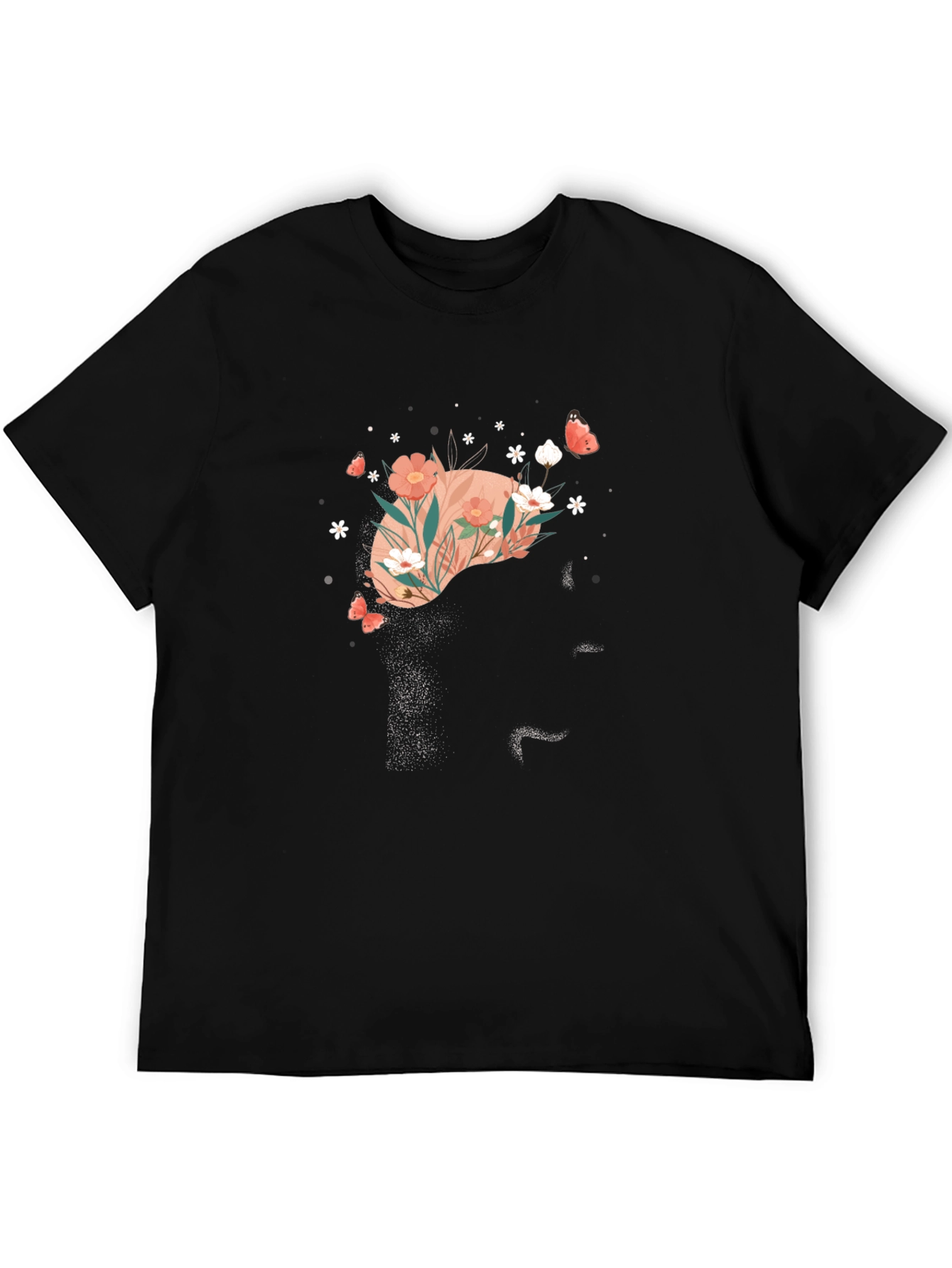 Floral Liver Graphic Tee - Cute Anatomy T-Shirt