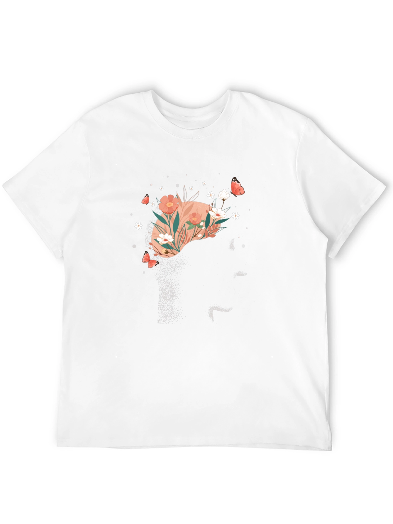 Floral Liver Graphic Tee - Cute Anatomy T-Shirt