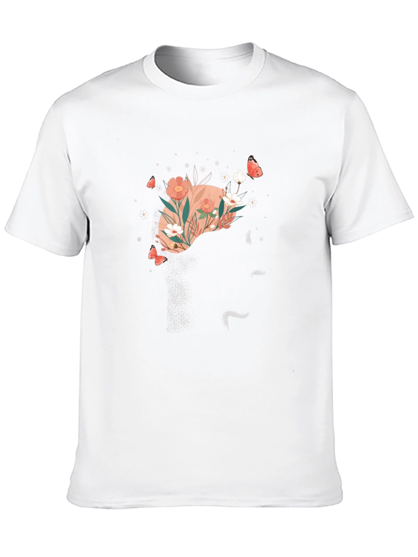 Floral Liver Graphic Tee - Cute Anatomy T-Shirt