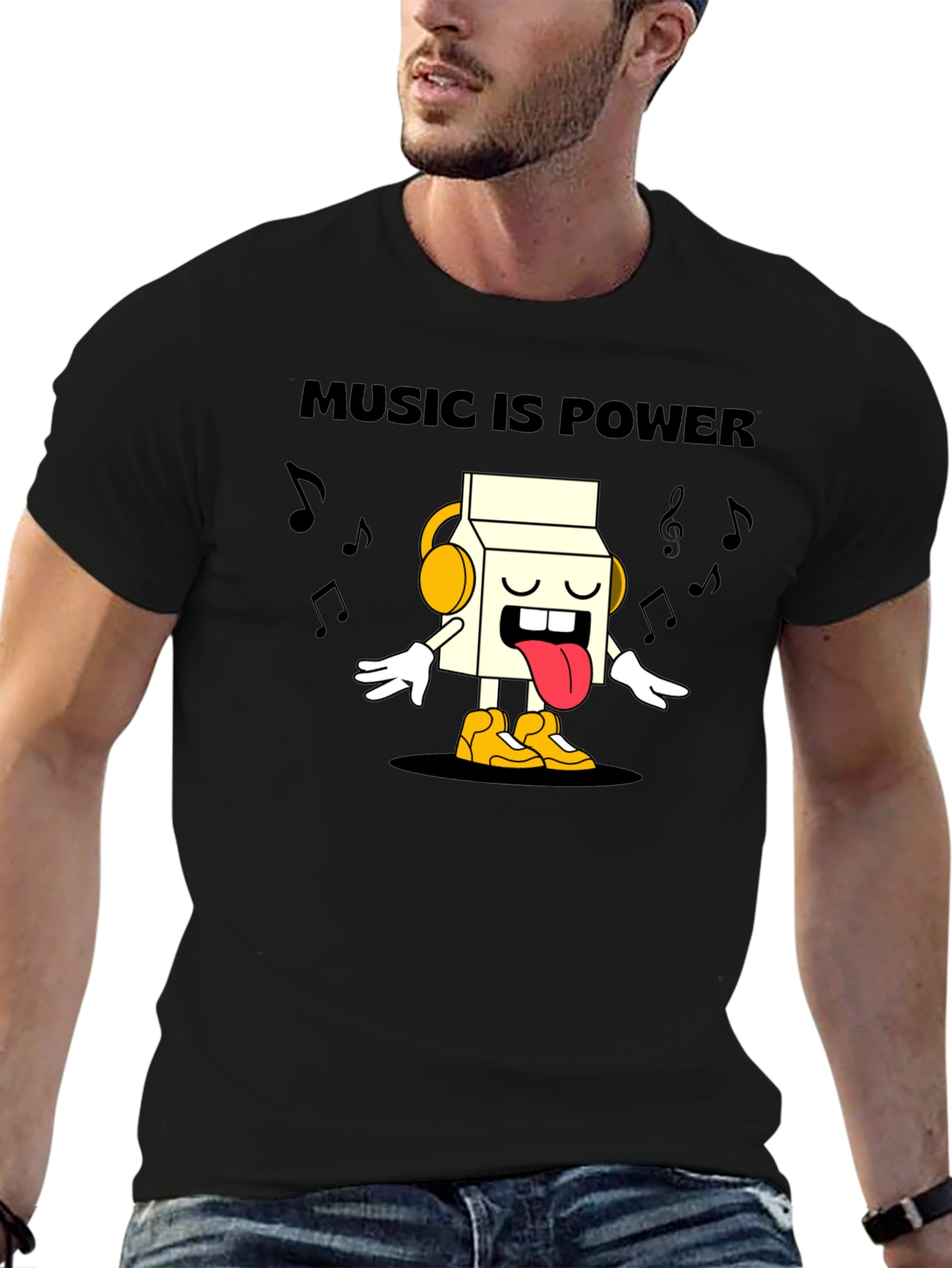 Music is Power Graphic T-Shirt