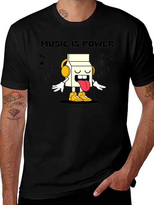 Music is Power Graphic T-Shirt