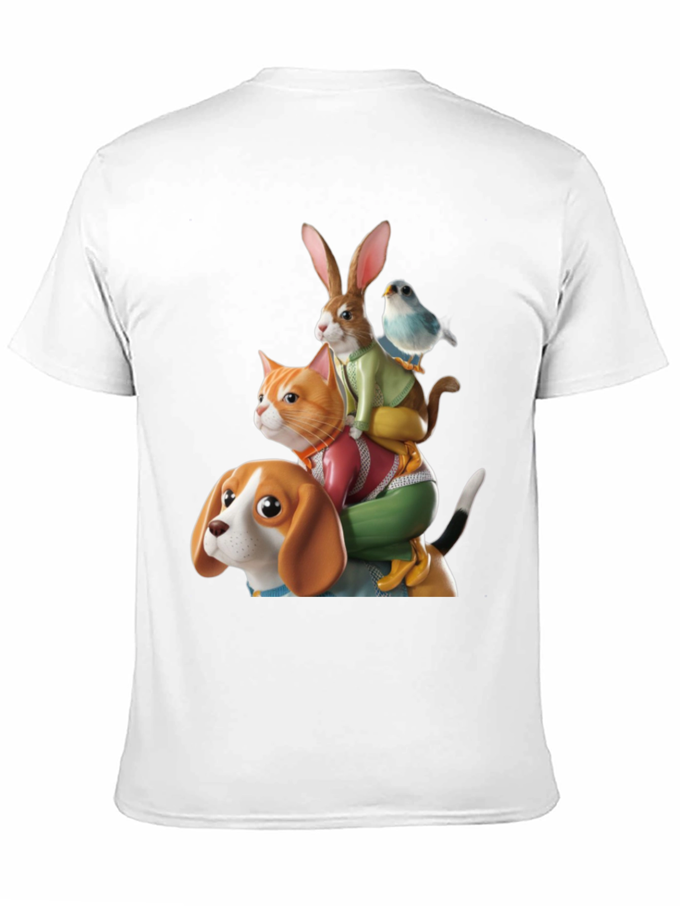 Animal Stack T-Shirt - Whimsical Graphic Tee