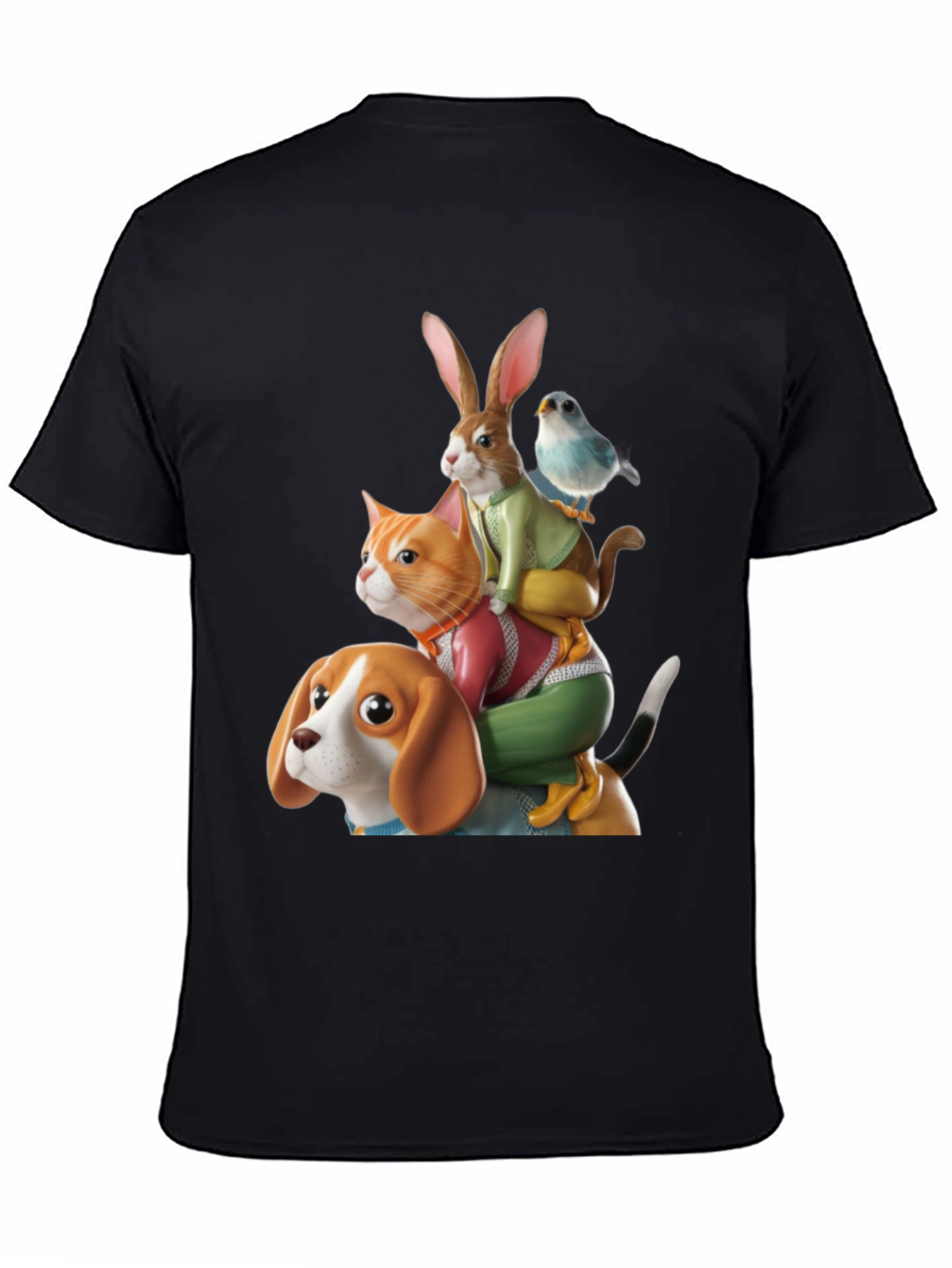 Animal Stack T-Shirt - Whimsical Graphic Tee