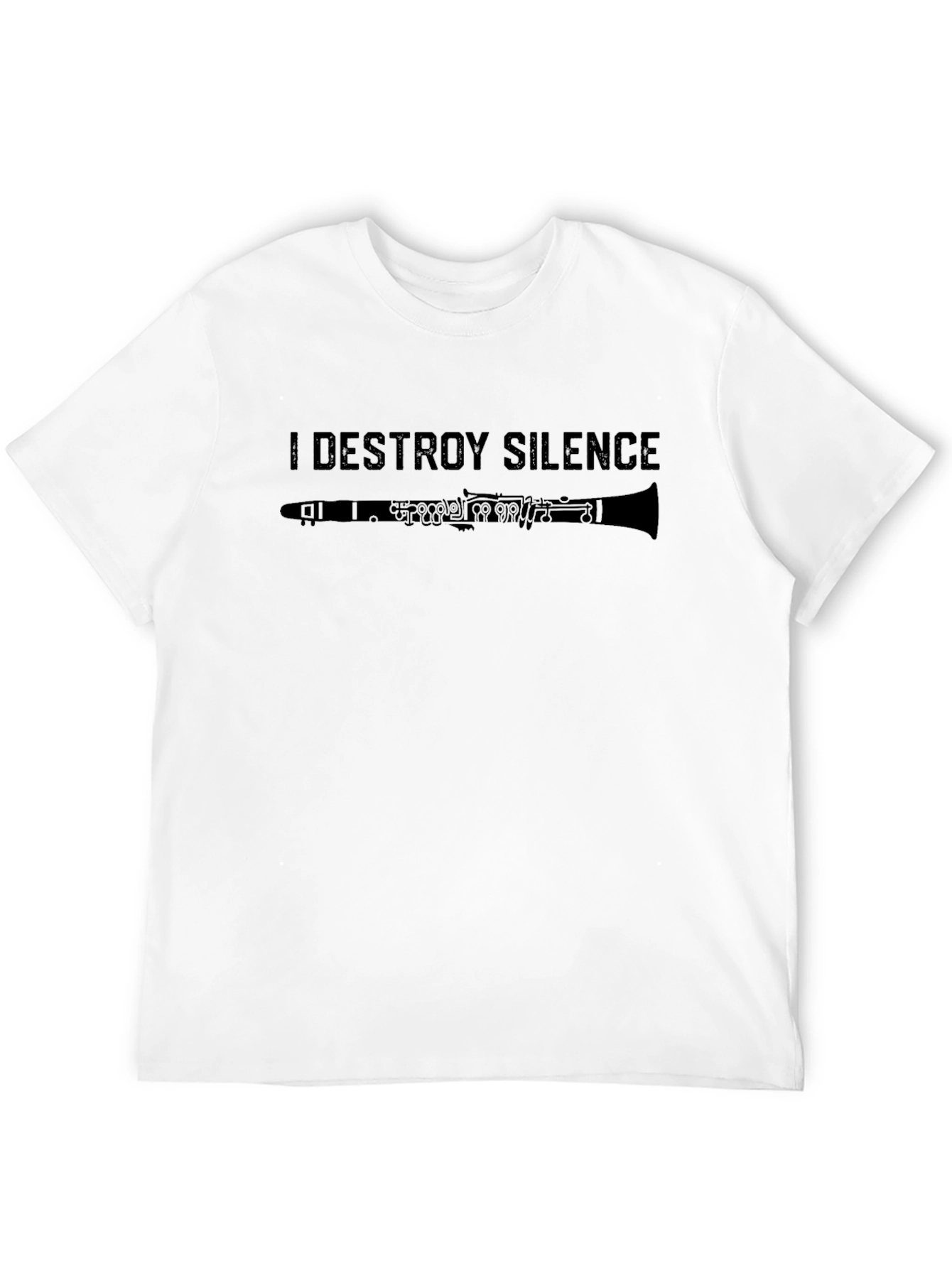 I Destroy Silence Clarinet Black T-Shirt