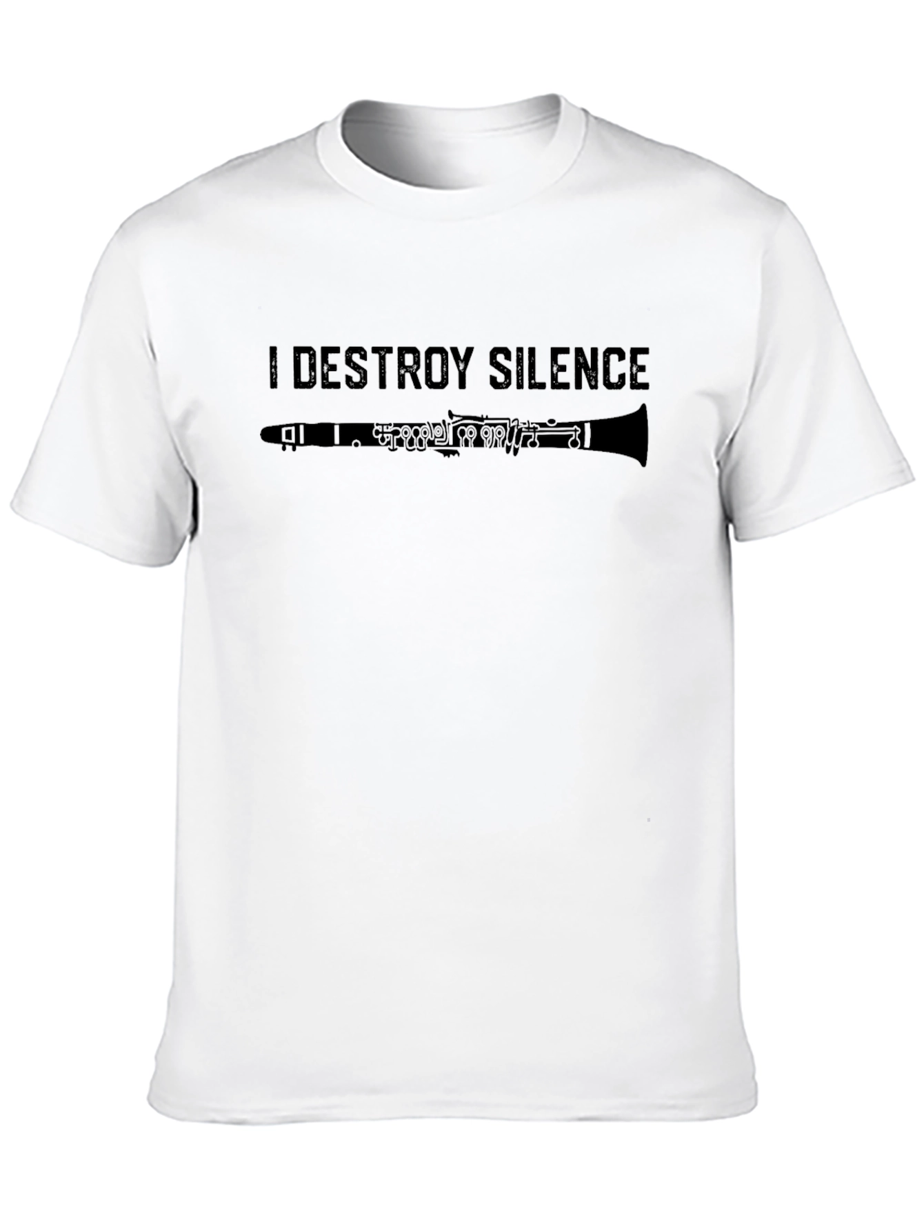 I Destroy Silence Clarinet Black T-Shirt