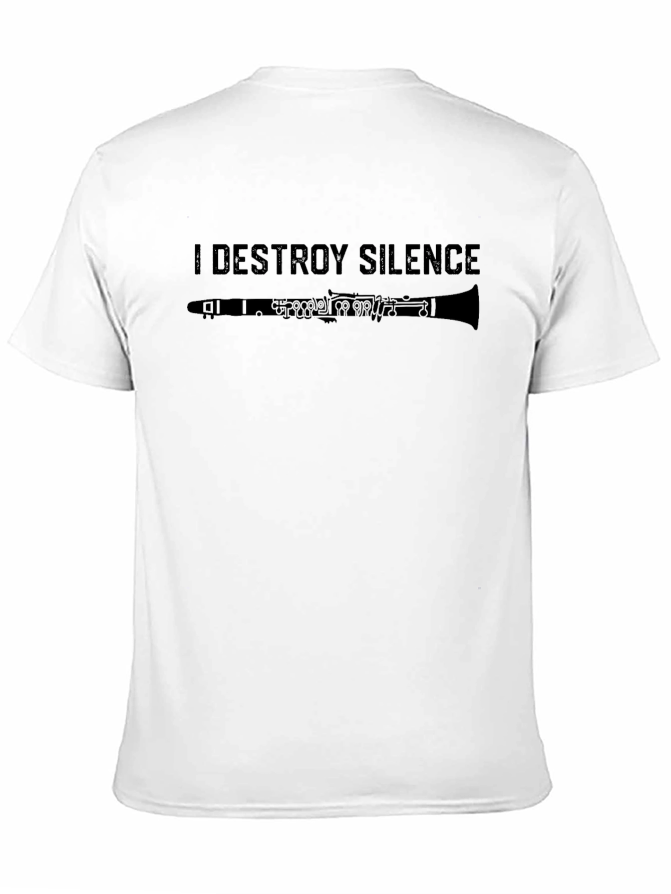 I Destroy Silence Clarinet Black T-Shirt