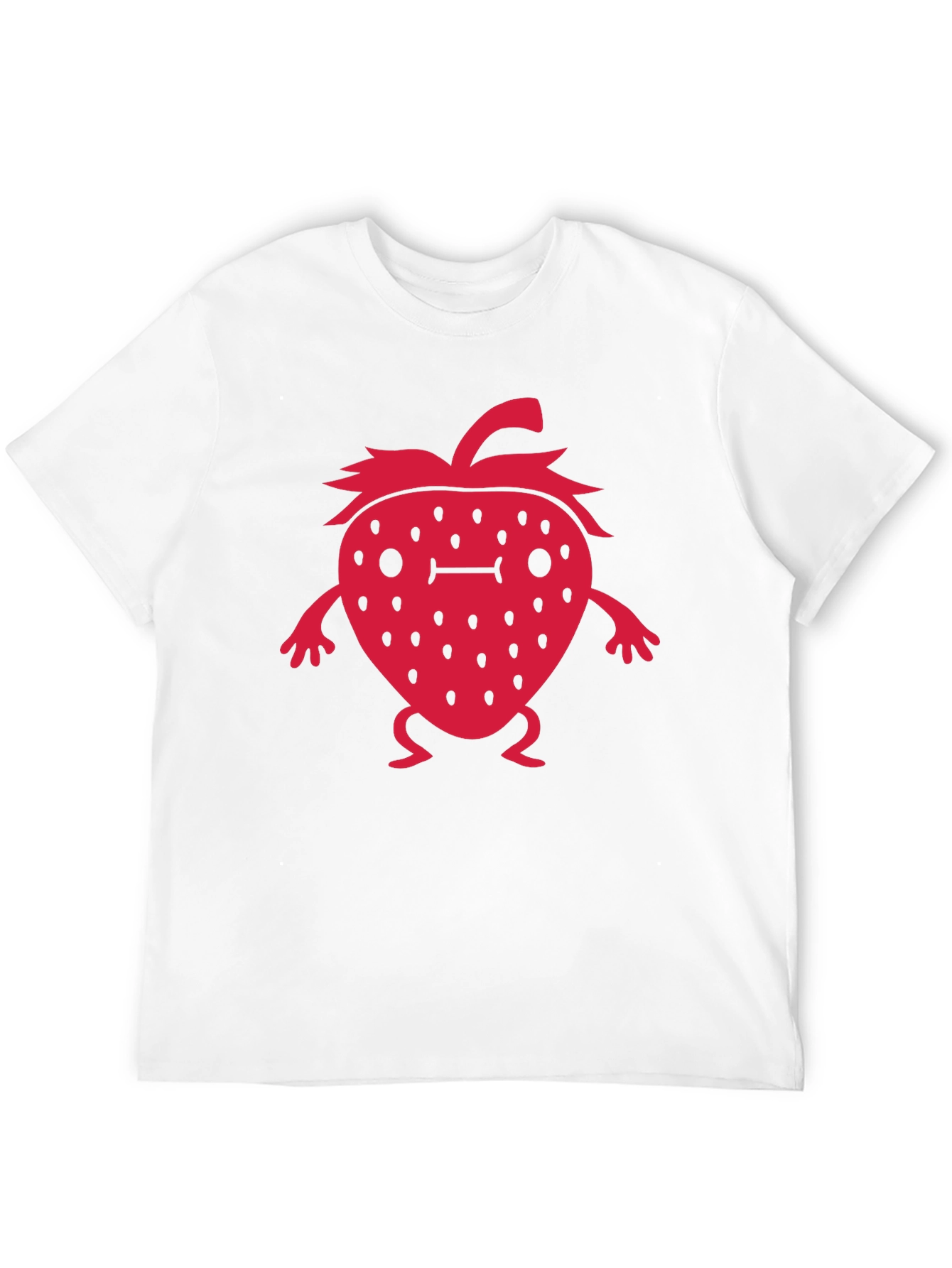 Strawberry Character Graphic Black T-Shirt
