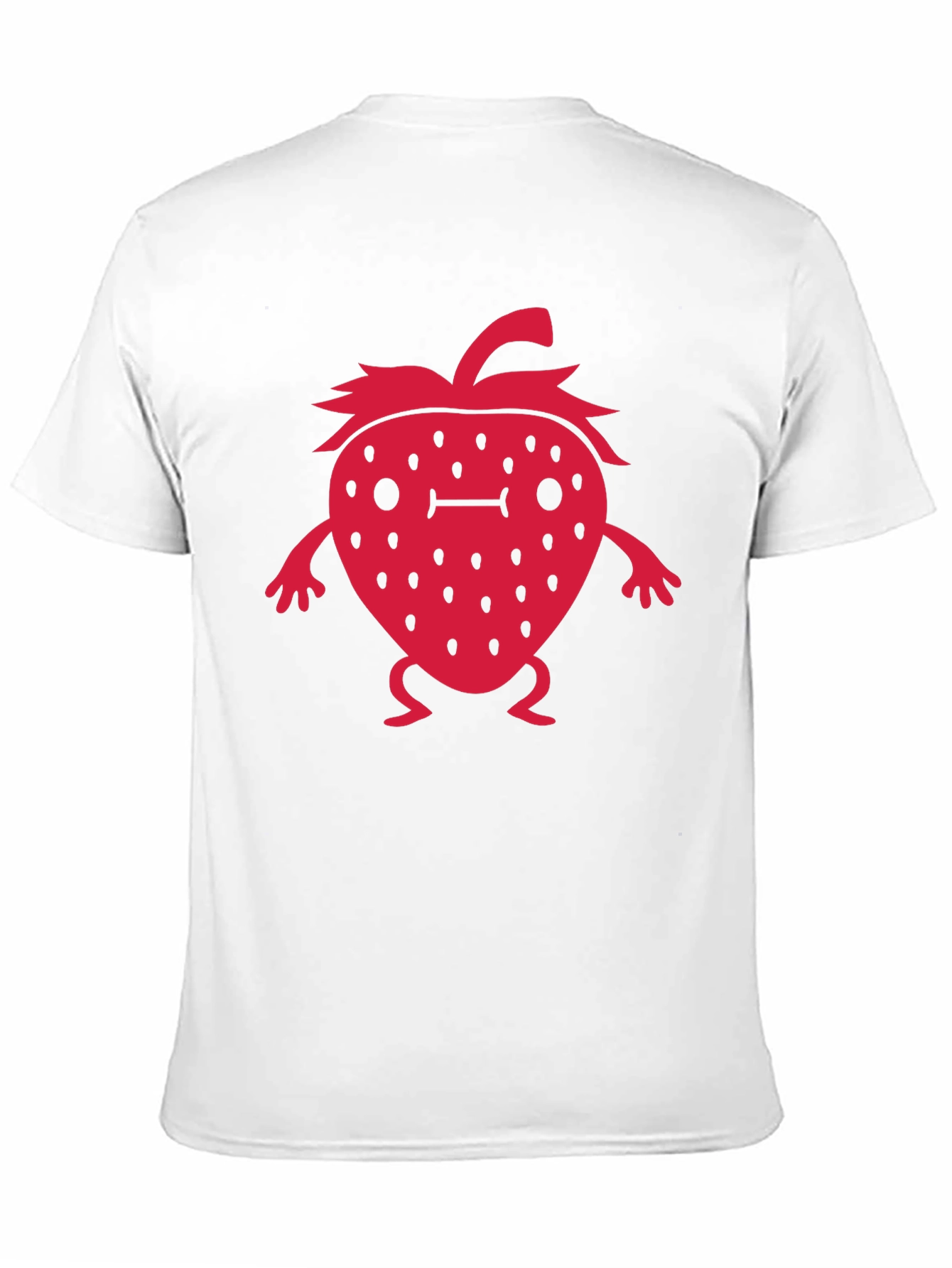 Strawberry Character Graphic Black T-Shirt