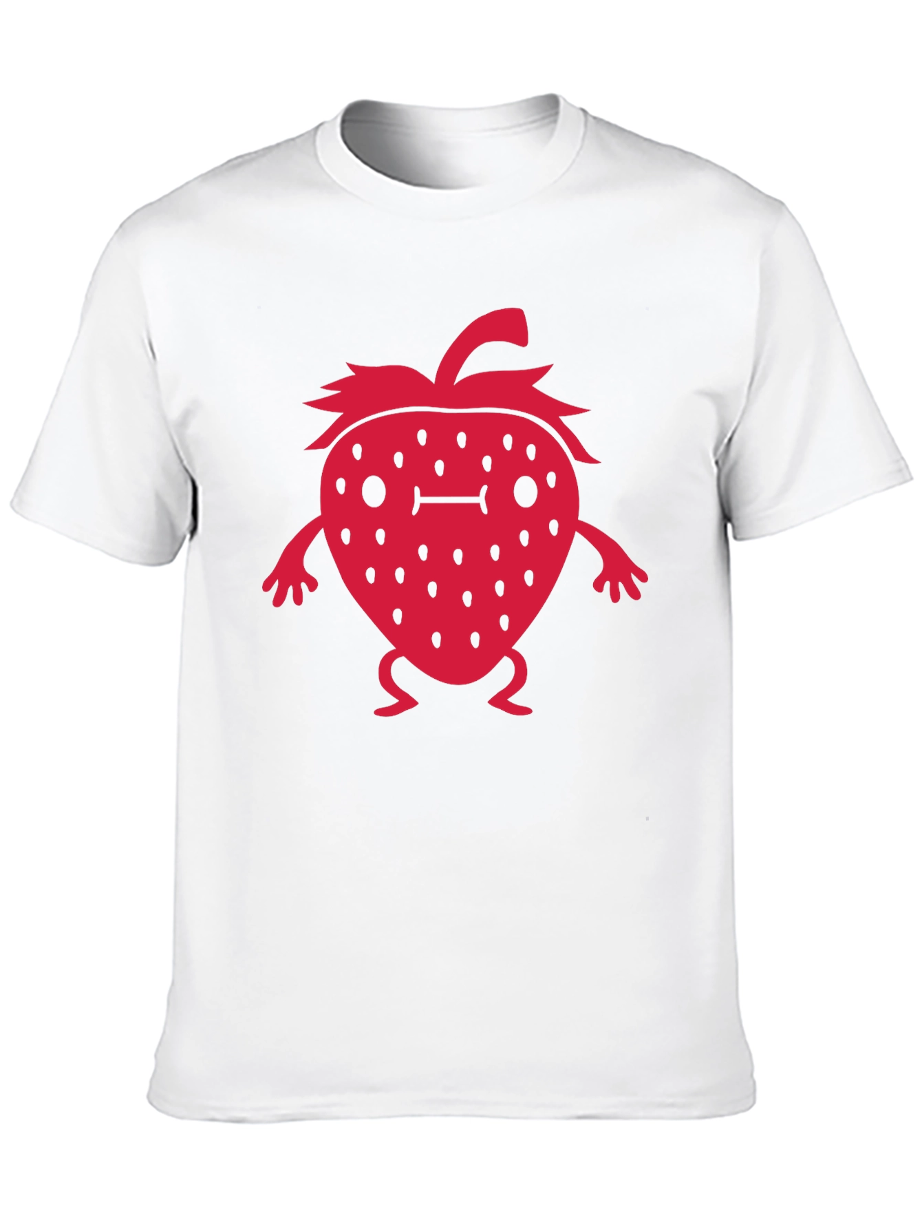 Strawberry Character Graphic Black T-Shirt