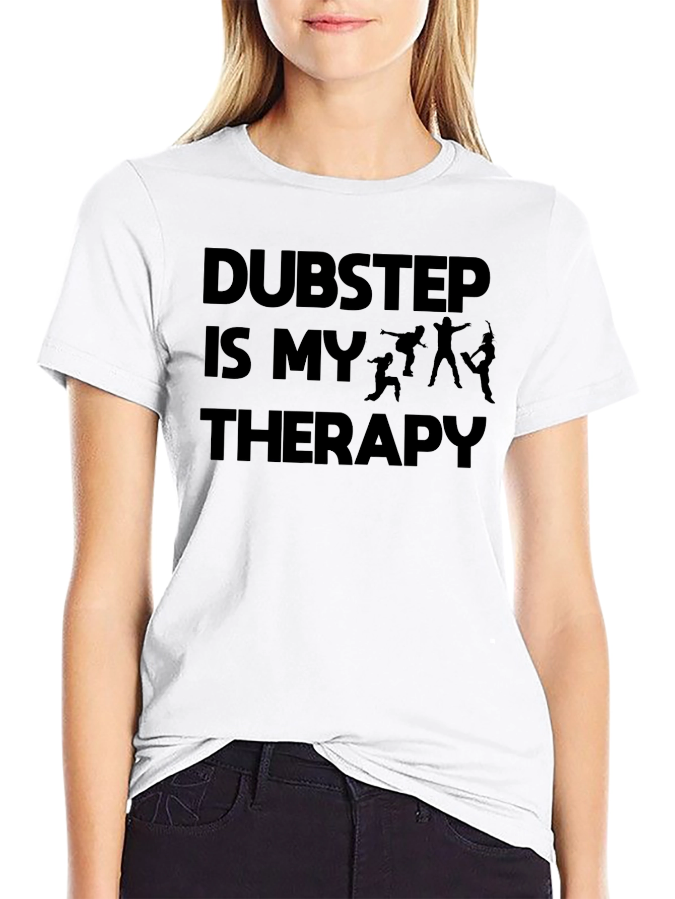 Dubstep Is My Therapy Graphic Tee - Black T-Shirt